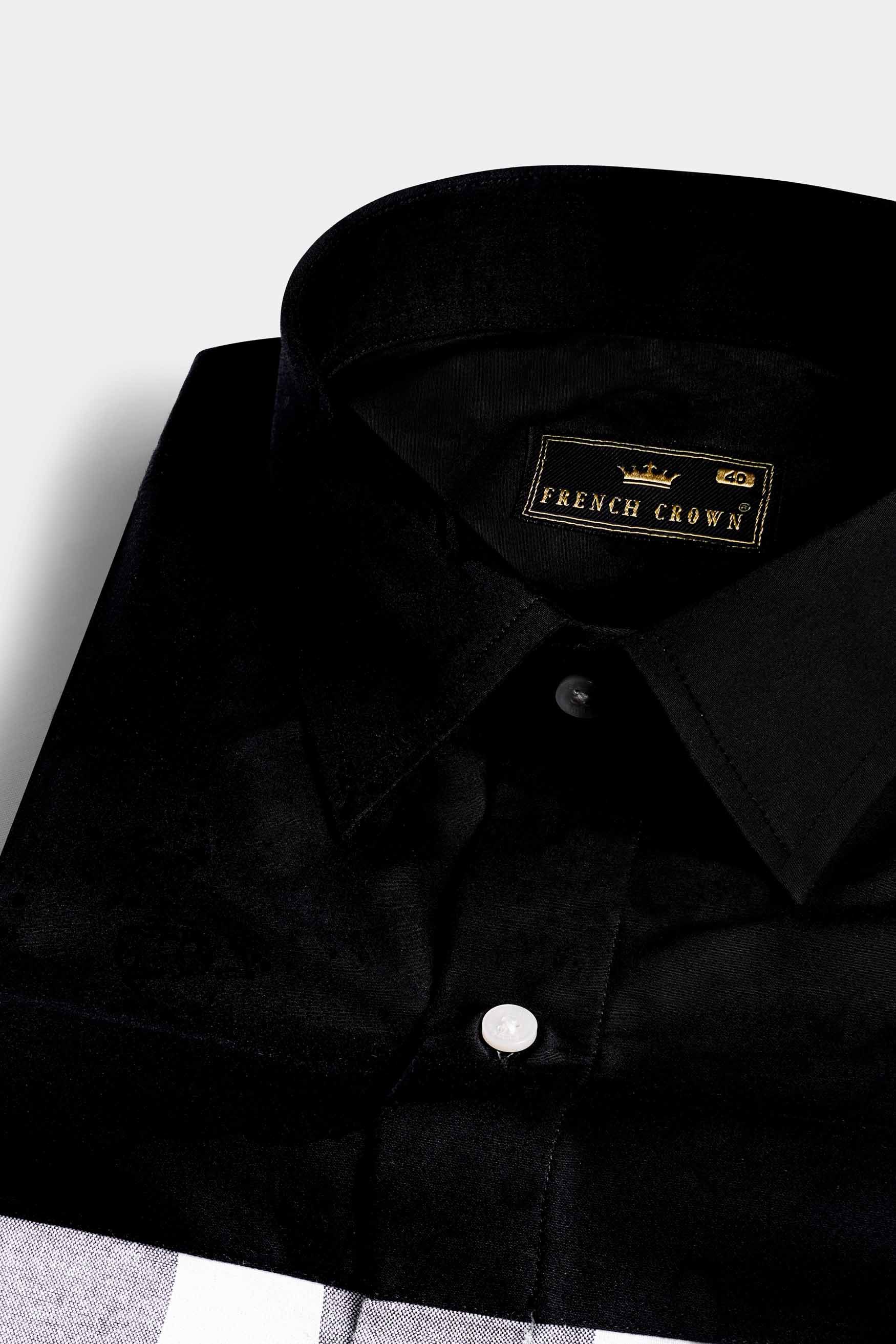 Jade Black with White and Nevada Gray Hand Painted Subtle Sheen Super Soft Premium Cotton Designer Shirt 6864-P125-ART-38, 6864-P125-ART-H-38, 6864-P125-ART-39, 6864-P125-ART-H-39, 6864-P125-ART-40, 6864-P125-ART-H-40, 6864-P125-ART-42, 6864-P125-ART-H-42, 6864-P125-ART-44, 6864-P125-ART-H-44, 6864-P125-ART-46, 6864-P125-ART-H-46, 6864-P125-ART-48, 6864-P125-ART-H-48, 6864-P125-ART-50, 6864-P125-ART-H-50, 6864-P125-ART-52, 6864-P125-ART-H-52