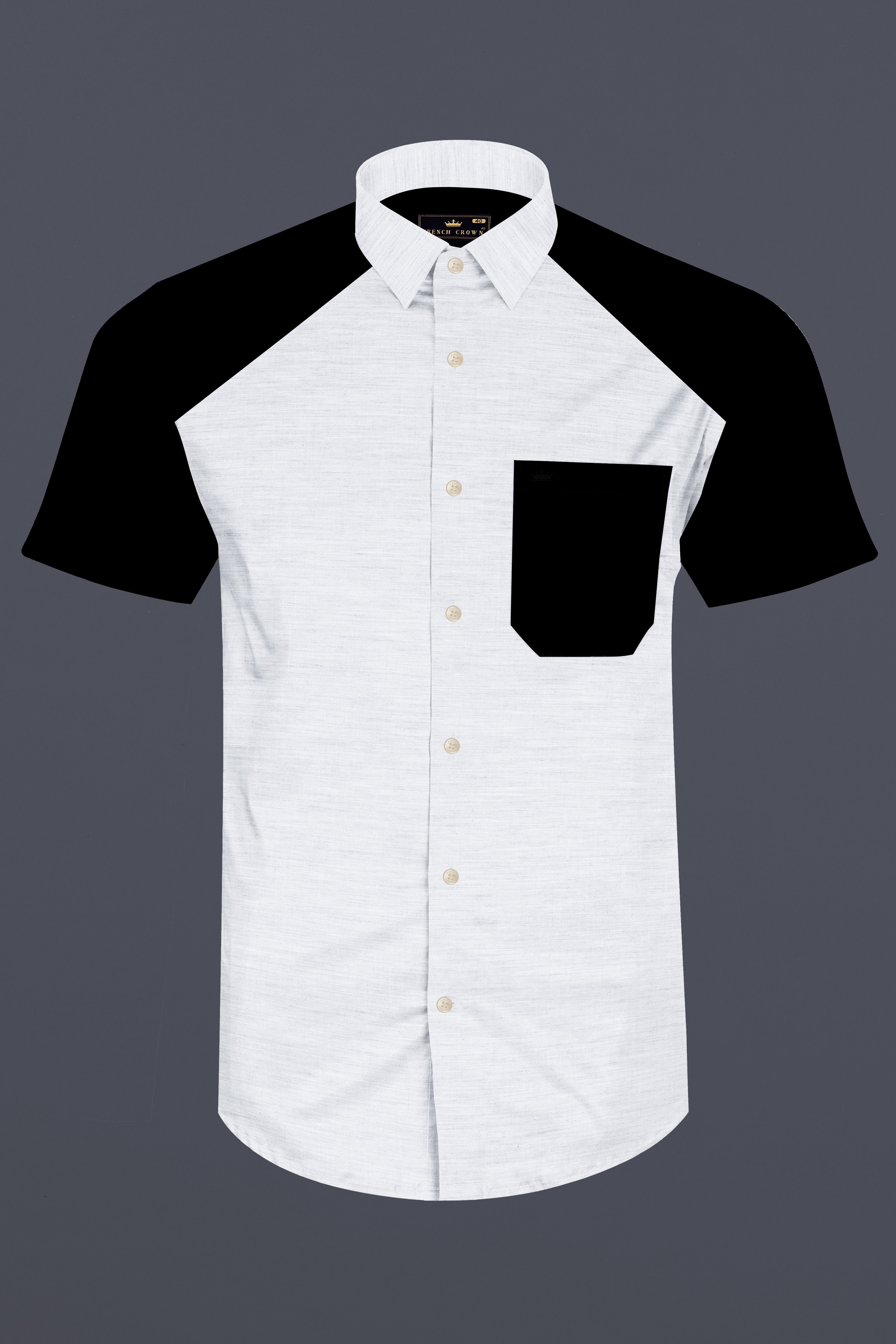 Jade Black and Grey Patterned Premium Cotton Designer Shirt