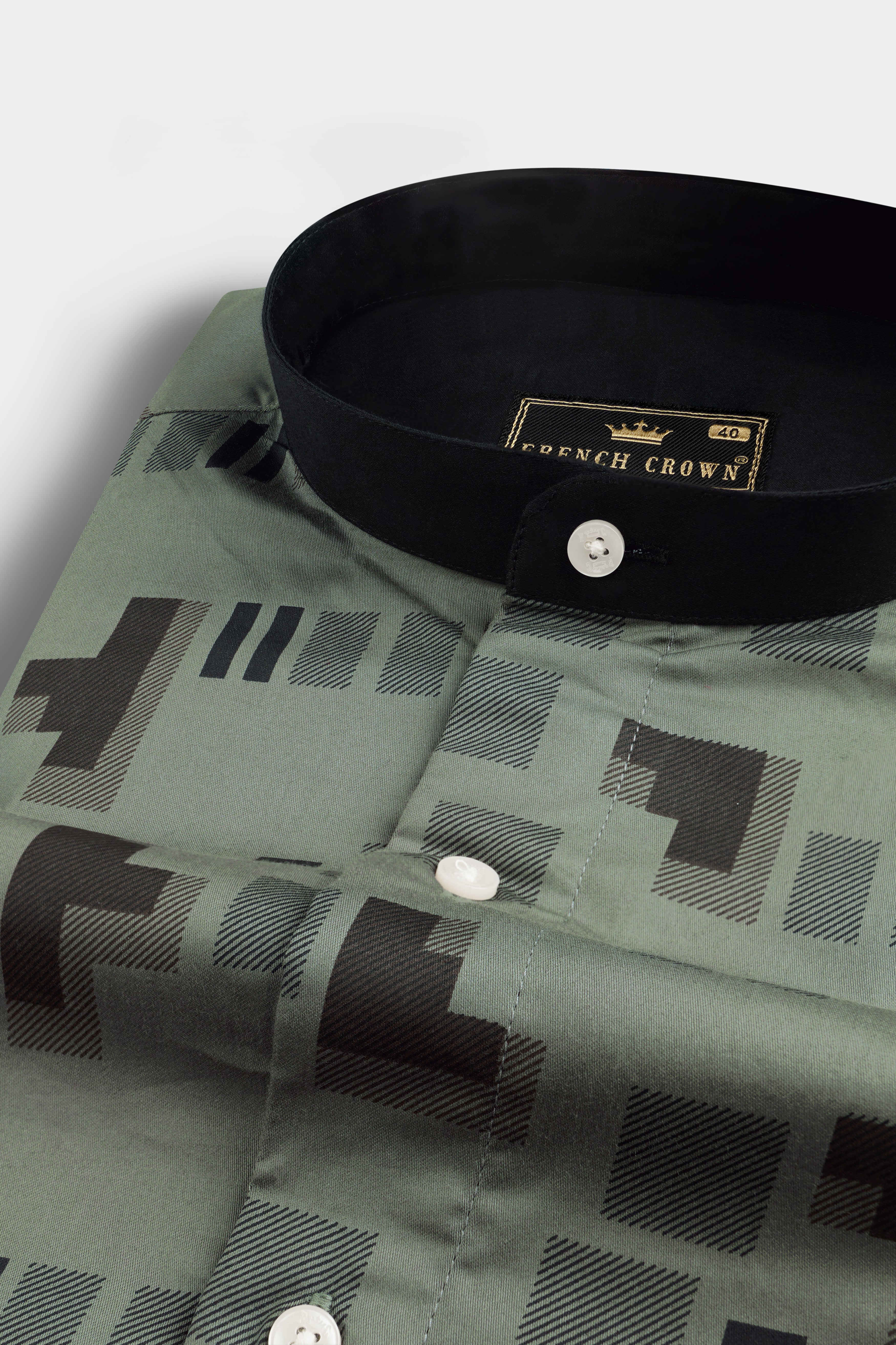 Jade Black and Pale Oyster Super Soft Premium Cotton Shirt