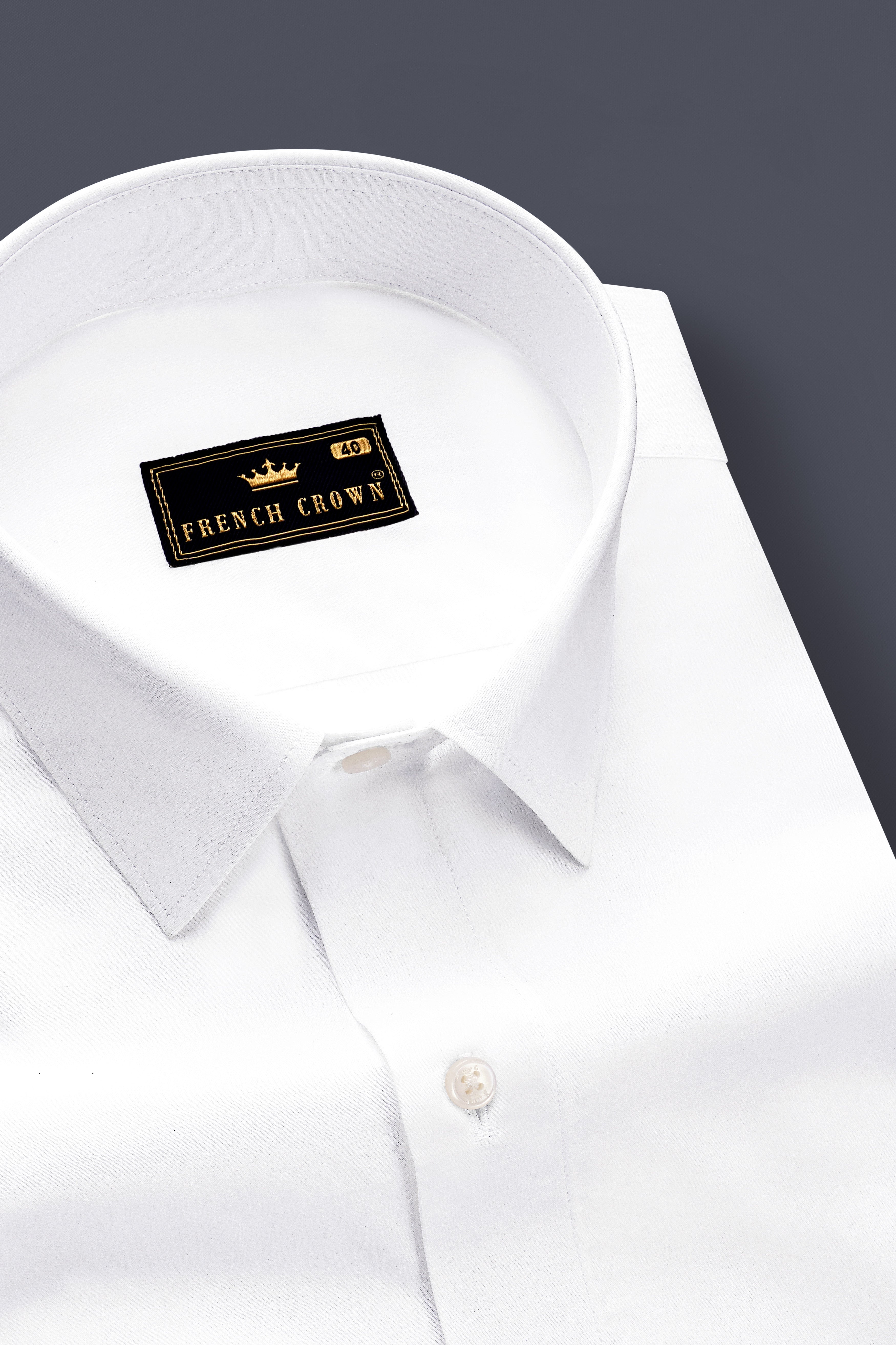 White and Cloud Burst Leaves Printed Premium Cotton Shirt