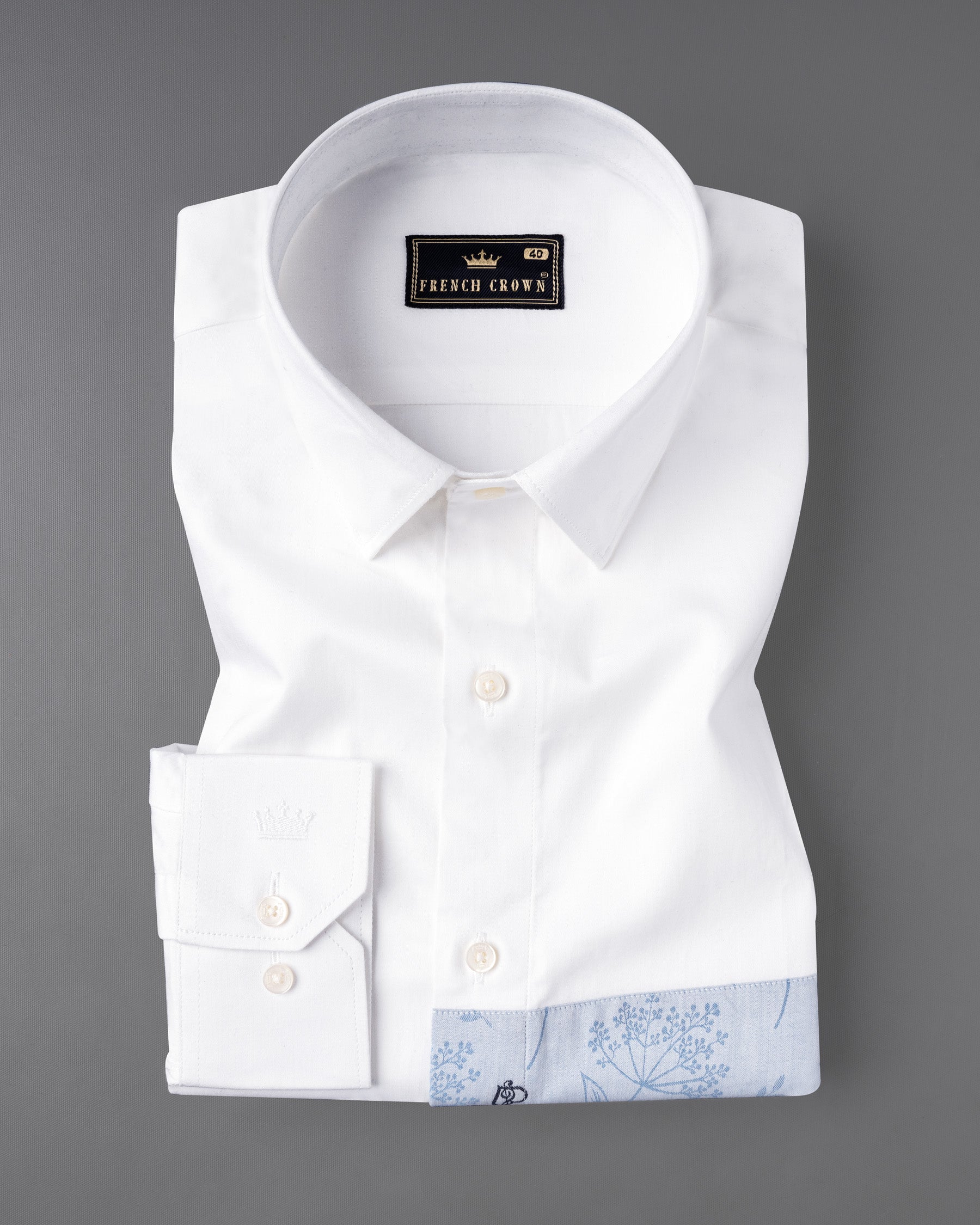 Bright White Jacquard Textured Premium Giza Cotton Designer Shirt