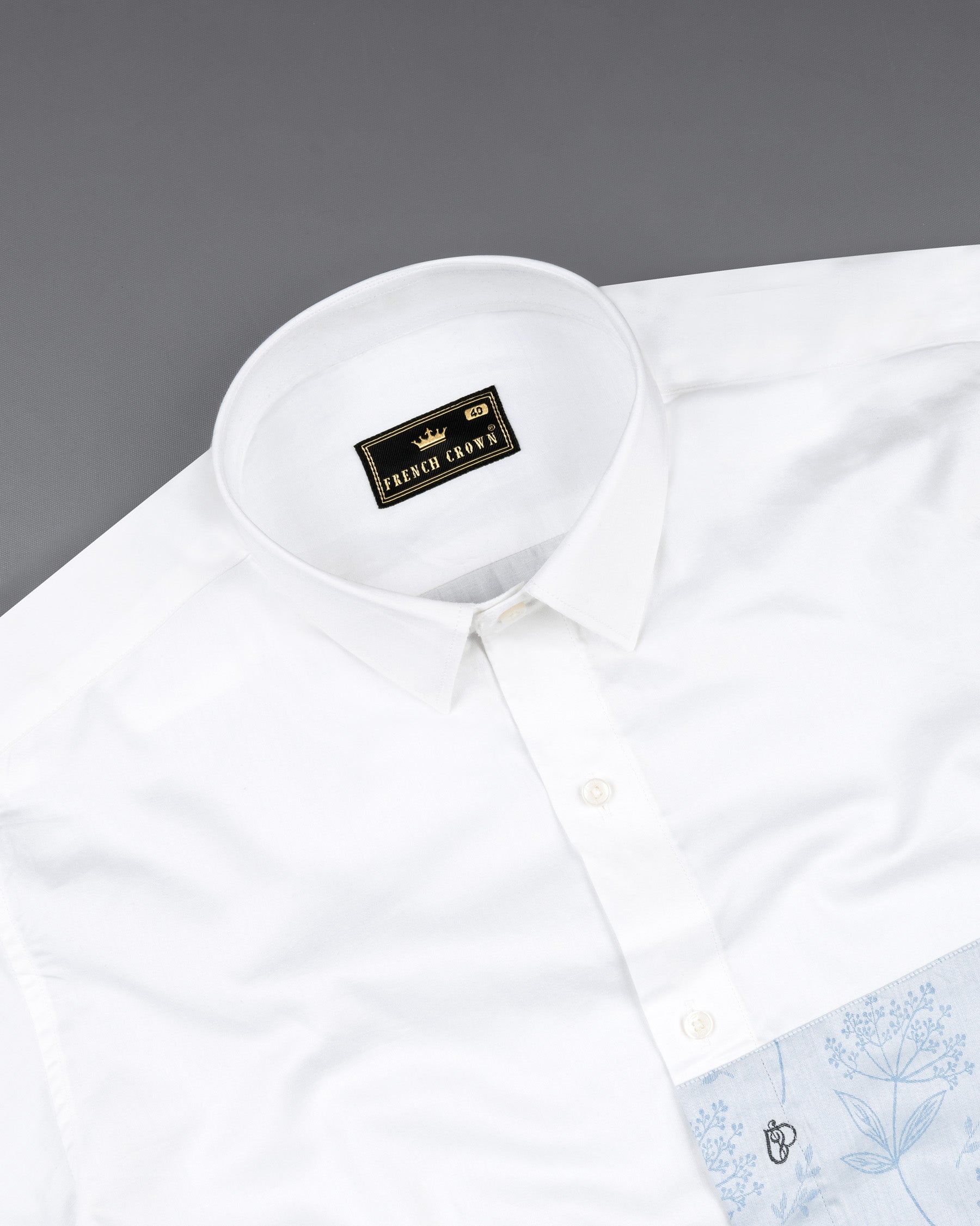 Bright White Jacquard Textured Premium Giza Cotton Designer Shirt