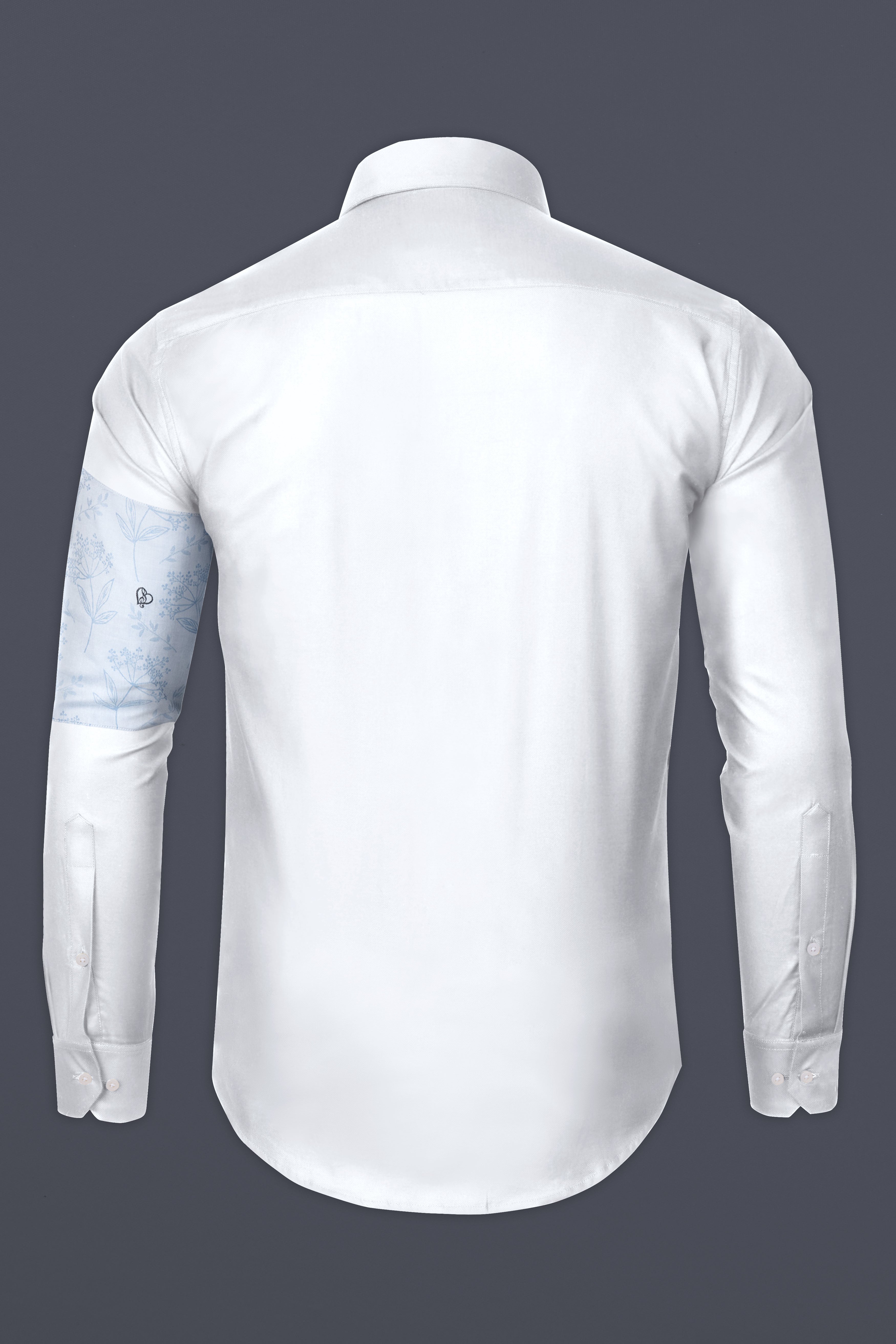 Bright White Jacquard Textured Premium Giza Cotton Designer Shirt