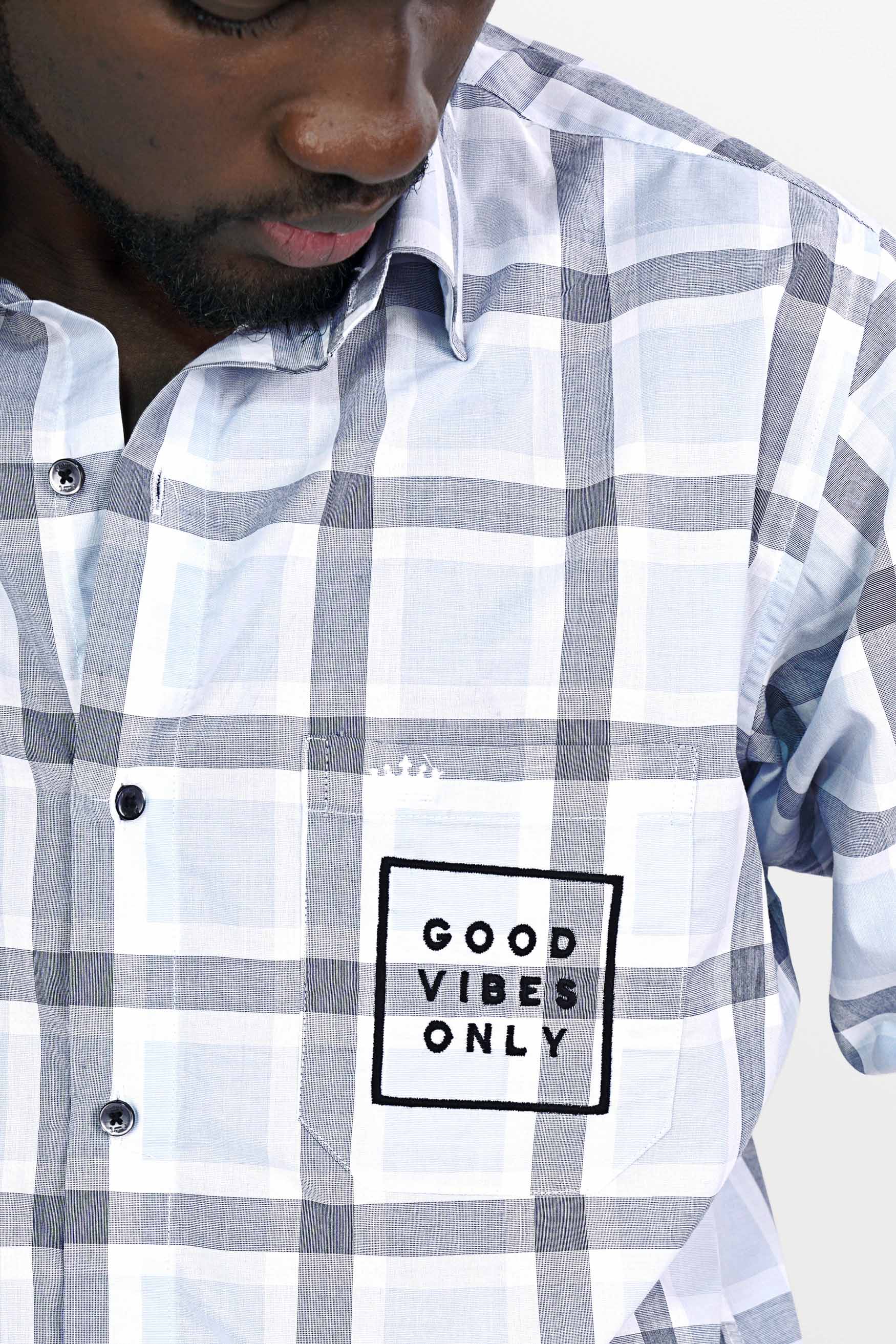 Bright White with Manatee Gray Checkered Embroidered Premium Cotton Designer Shirt 7098-BLK-E172-38, 7098-BLK-E172-H-38, 7098-BLK-E172-39, 7098-BLK-E172-H-39, 7098-BLK-E172-40, 7098-BLK-E172-H-40, 7098-BLK-E172-42, 7098-BLK-E172-H-42, 7098-BLK-E172-44, 7098-BLK-E172-H-44, 7098-BLK-E172-46, 7098-BLK-E172-H-46, 7098-BLK-E172-48, 7098-BLK-E172-H-48, 7098-BLK-E172-50, 7098-BLK-E172-H-50, 7098-BLK-E172-52, 7098-BLK-E172-H-52