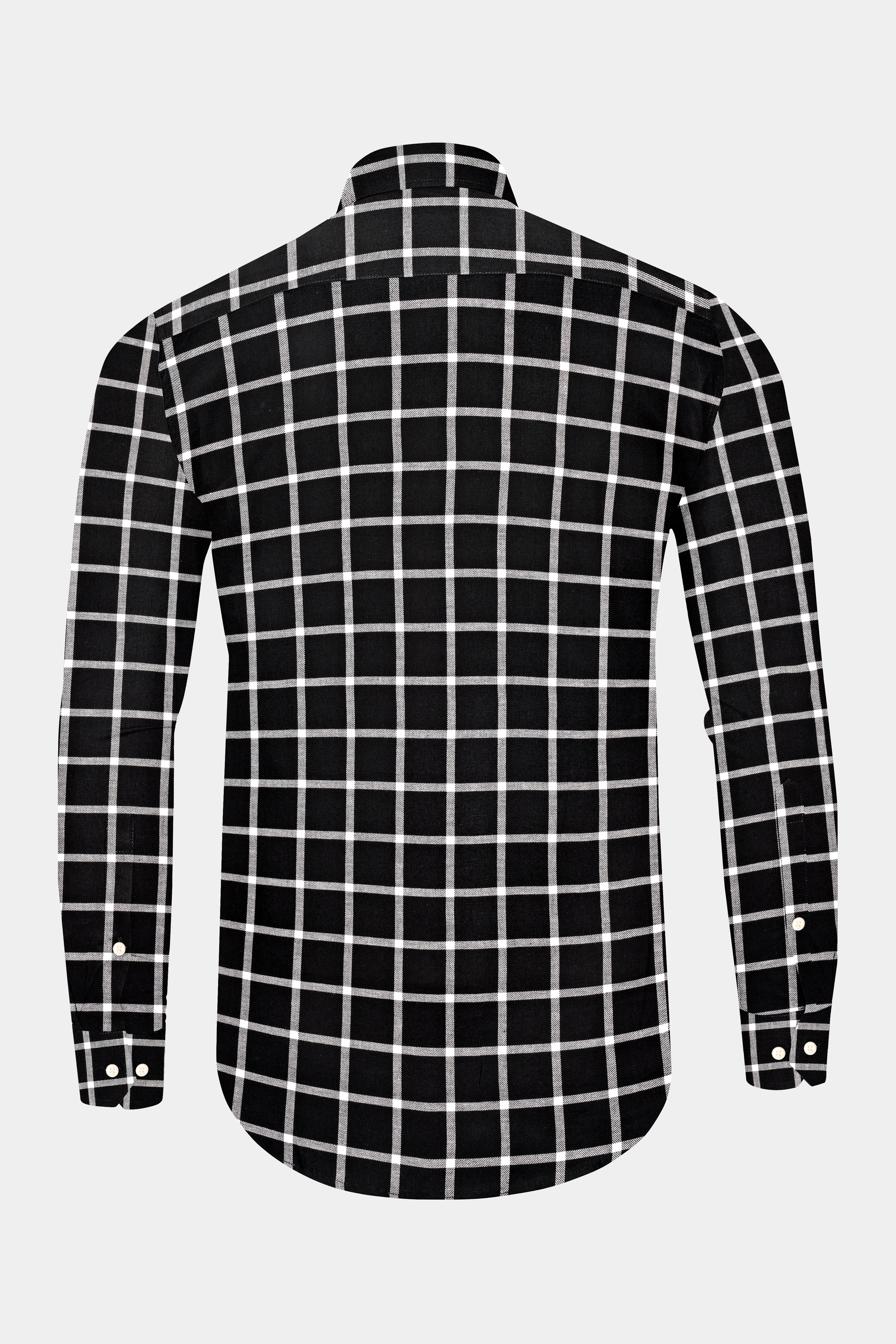Jade Black Plaid Twill Premium Cotton Shirt