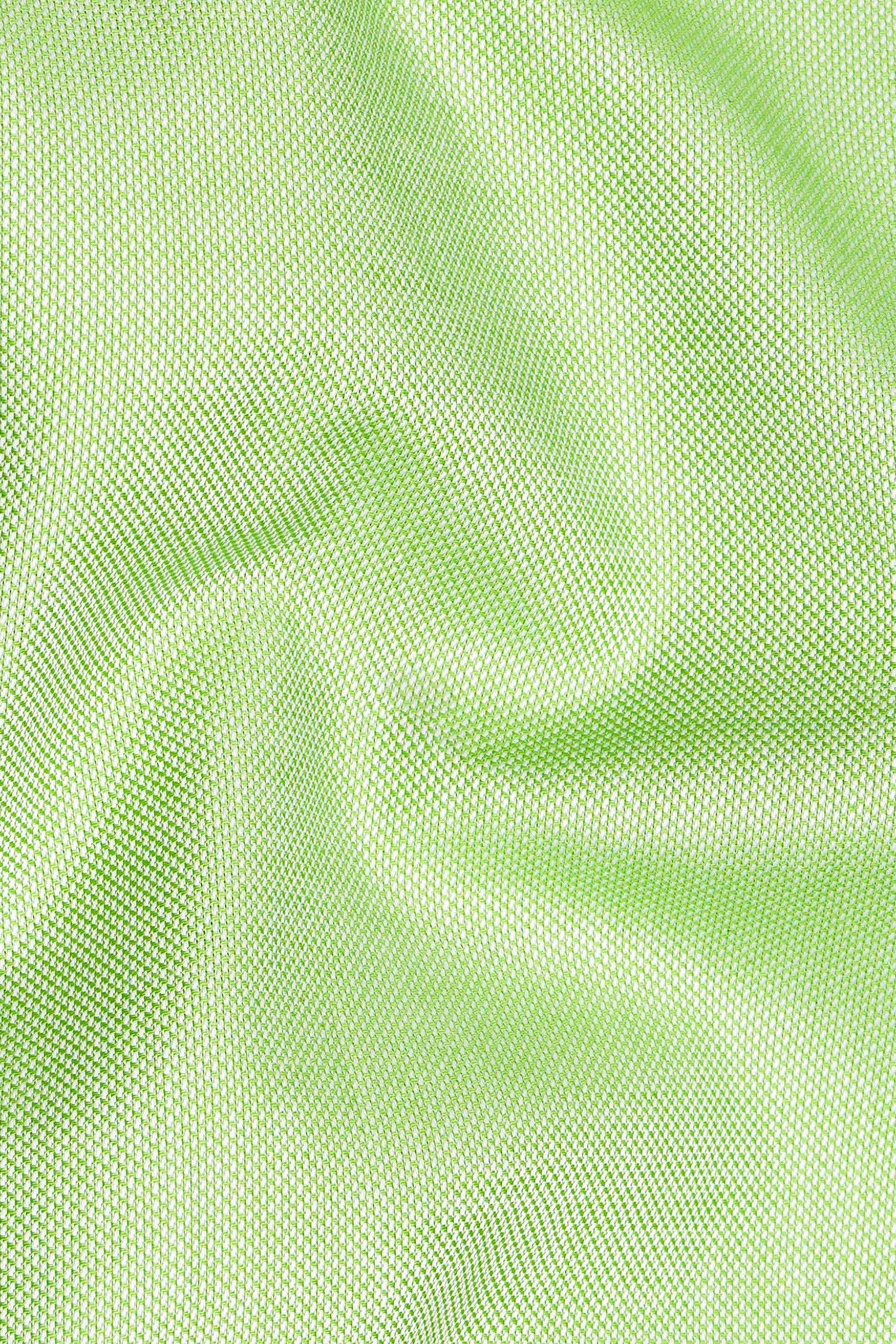 Feijoa Green Dobby Textured Premium Giza Cotton Shirt