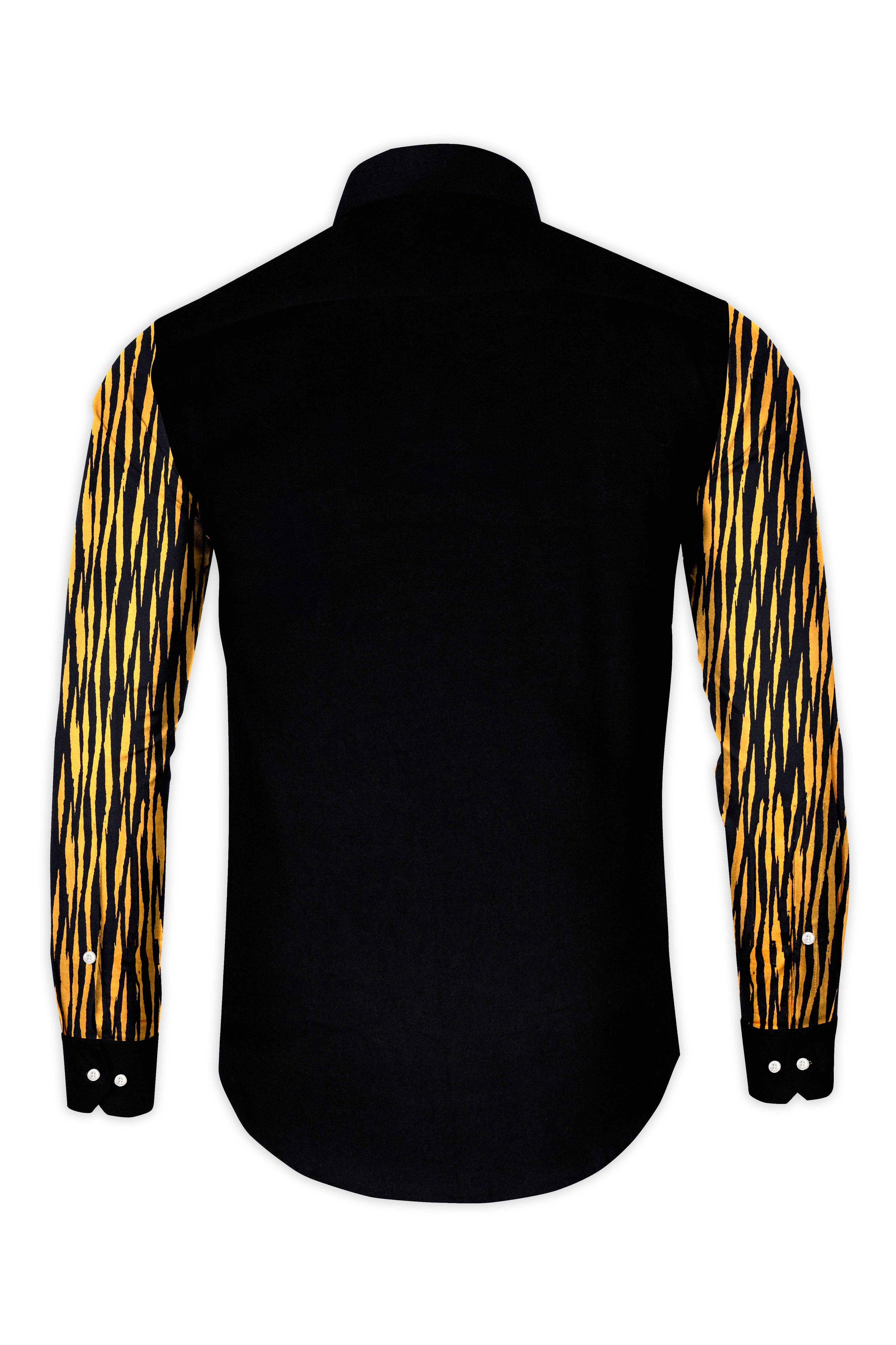 Jade Black with Tiger Printed Super Soft Premium Cotton Designer Shirt