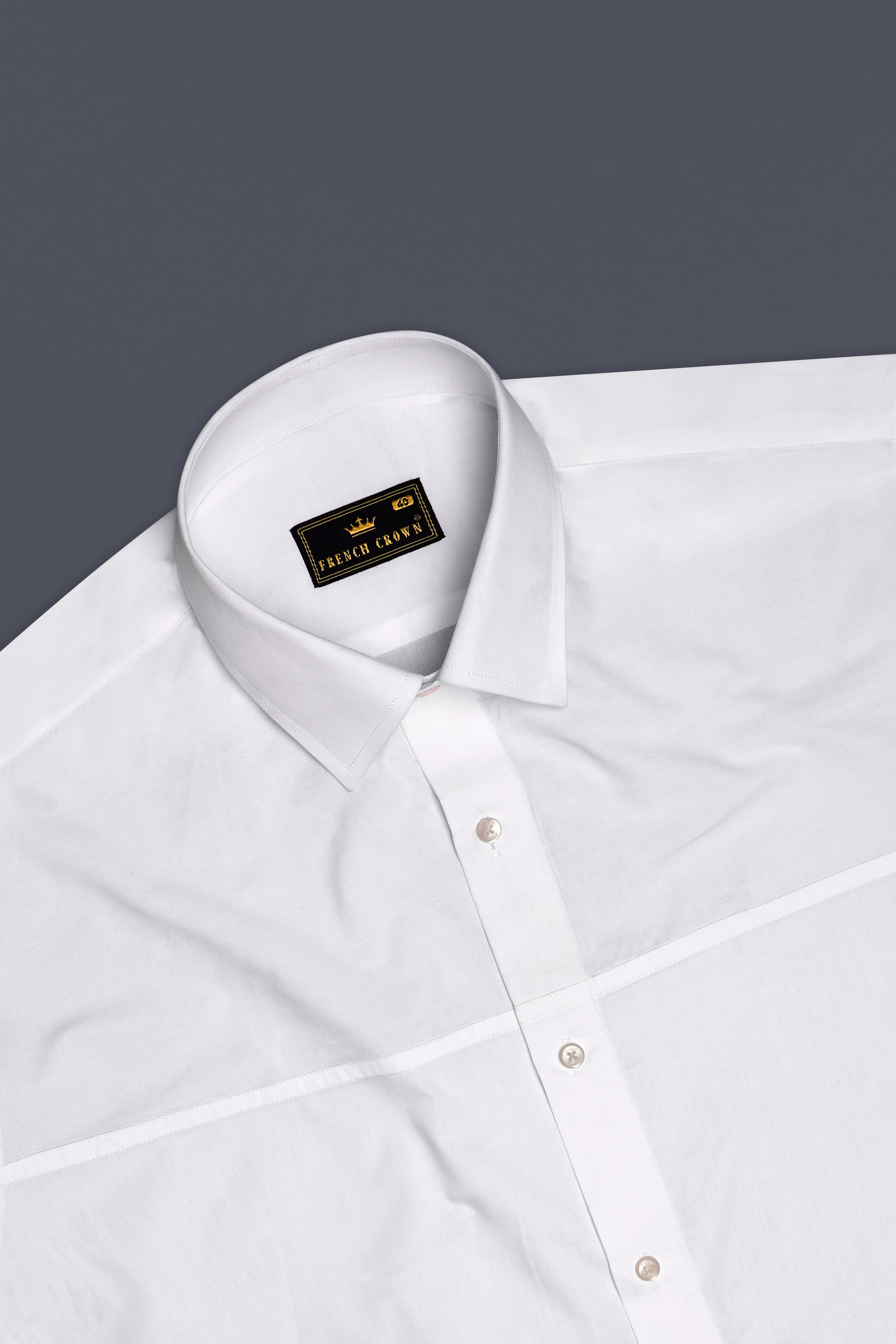Bright White Premium Cotton Designer Shirt