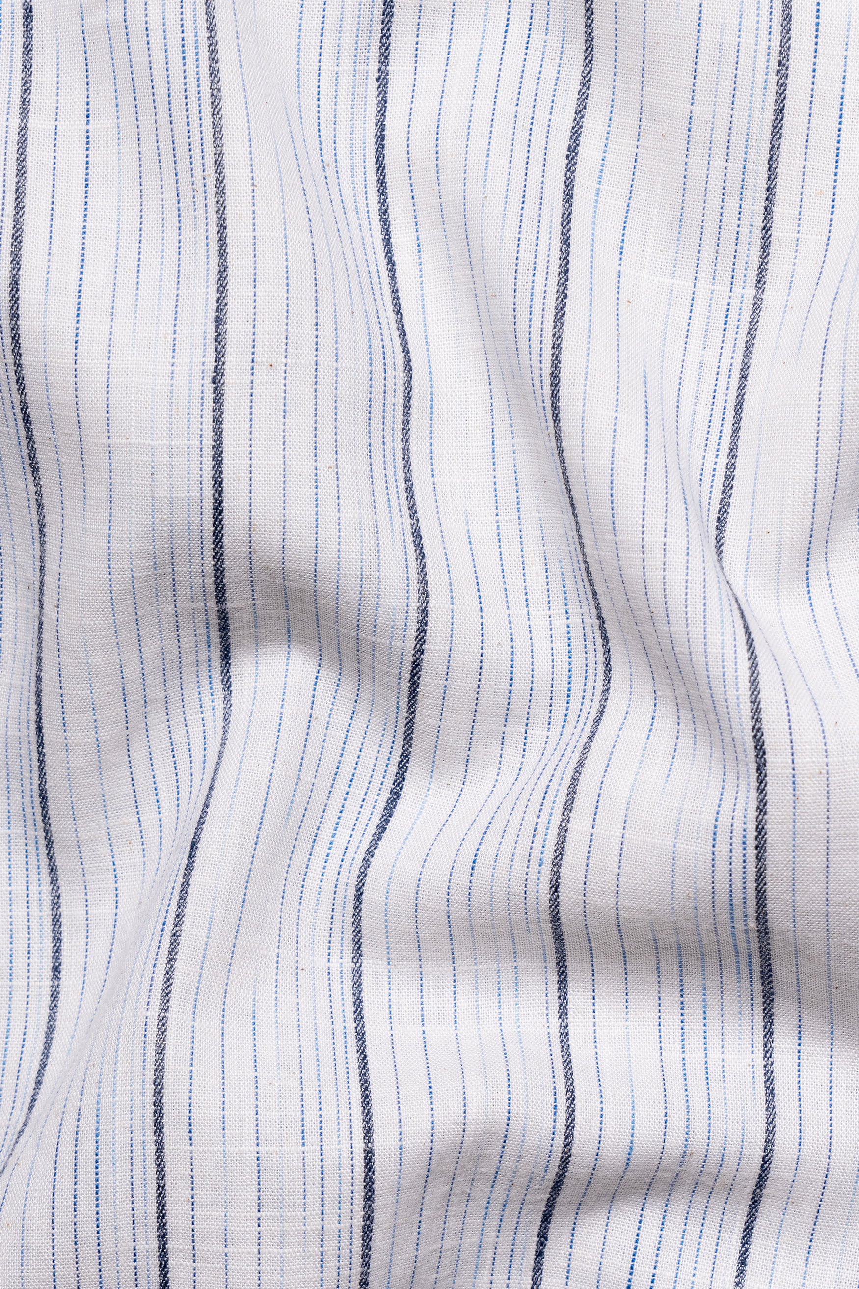 Bright White with Manatee Purple Striped and Black French Crown Patchwork Premium Tencel Designer Shirt