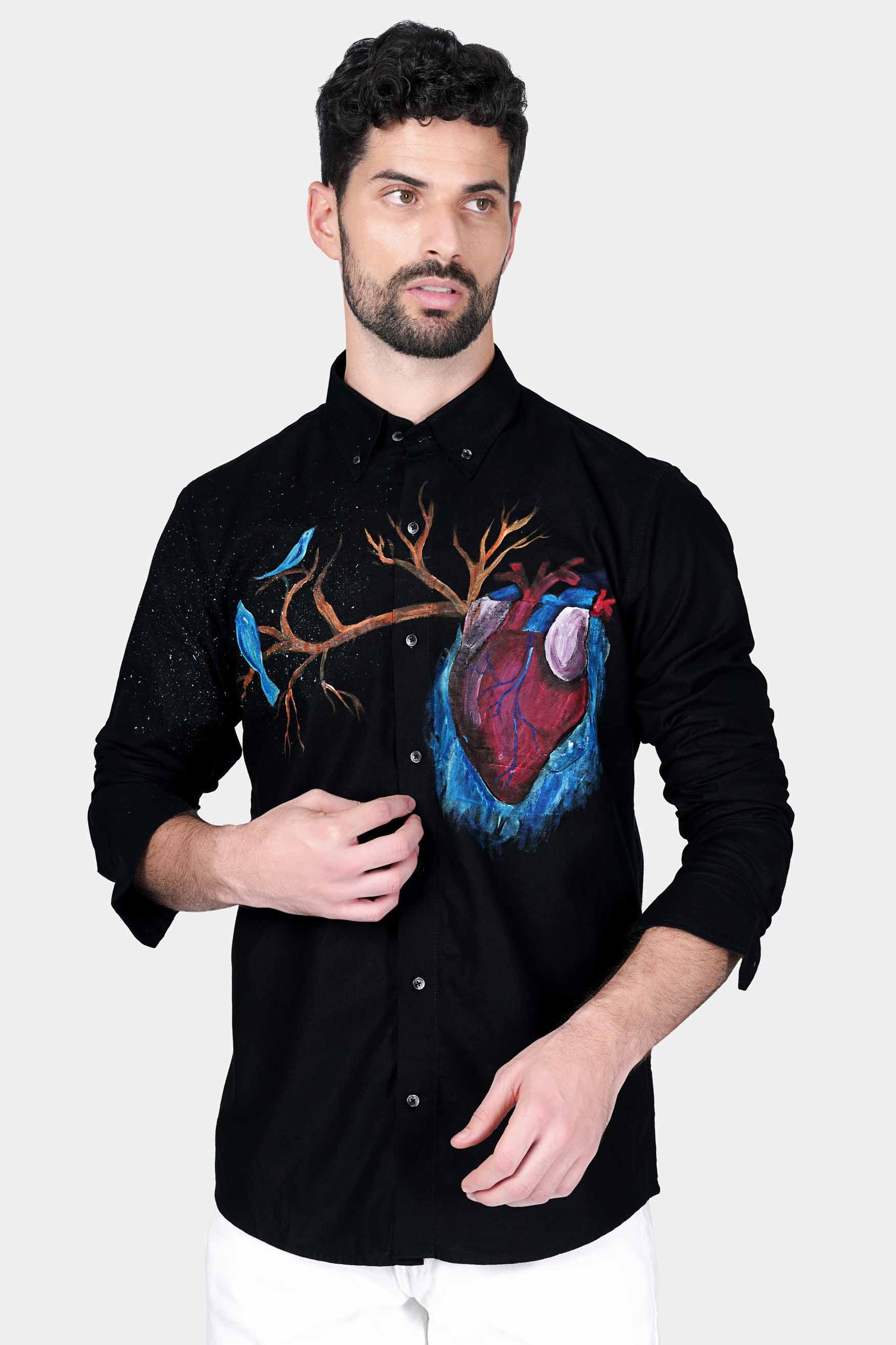 Jade Black Heart Hand Painted Luxurious Linen Designer Shirt 7640-BD-BLK-ART-38, 7640-BD-BLK-ART-H-38, 7640-BD-BLK-ART-39, 7640-BD-BLK-ART-H-39, 7640-BD-BLK-ART-40, 7640-BD-BLK-ART-H-40, 7640-BD-BLK-ART-42, 7640-BD-BLK-ART-H-42, 7640-BD-BLK-ART-44, 7640-BD-BLK-ART-H-44, 7640-BD-BLK-ART-46, 7640-BD-BLK-ART-H-46, 7640-BD-BLK-ART-48, 7640-BD-BLK-ART-H-48, 7640-BD-BLK-ART-50, 7640-BD-BLK-ART-H-50, 7640-BD-BLK-ART-52, 7640-BD-BLK-ART-H-52