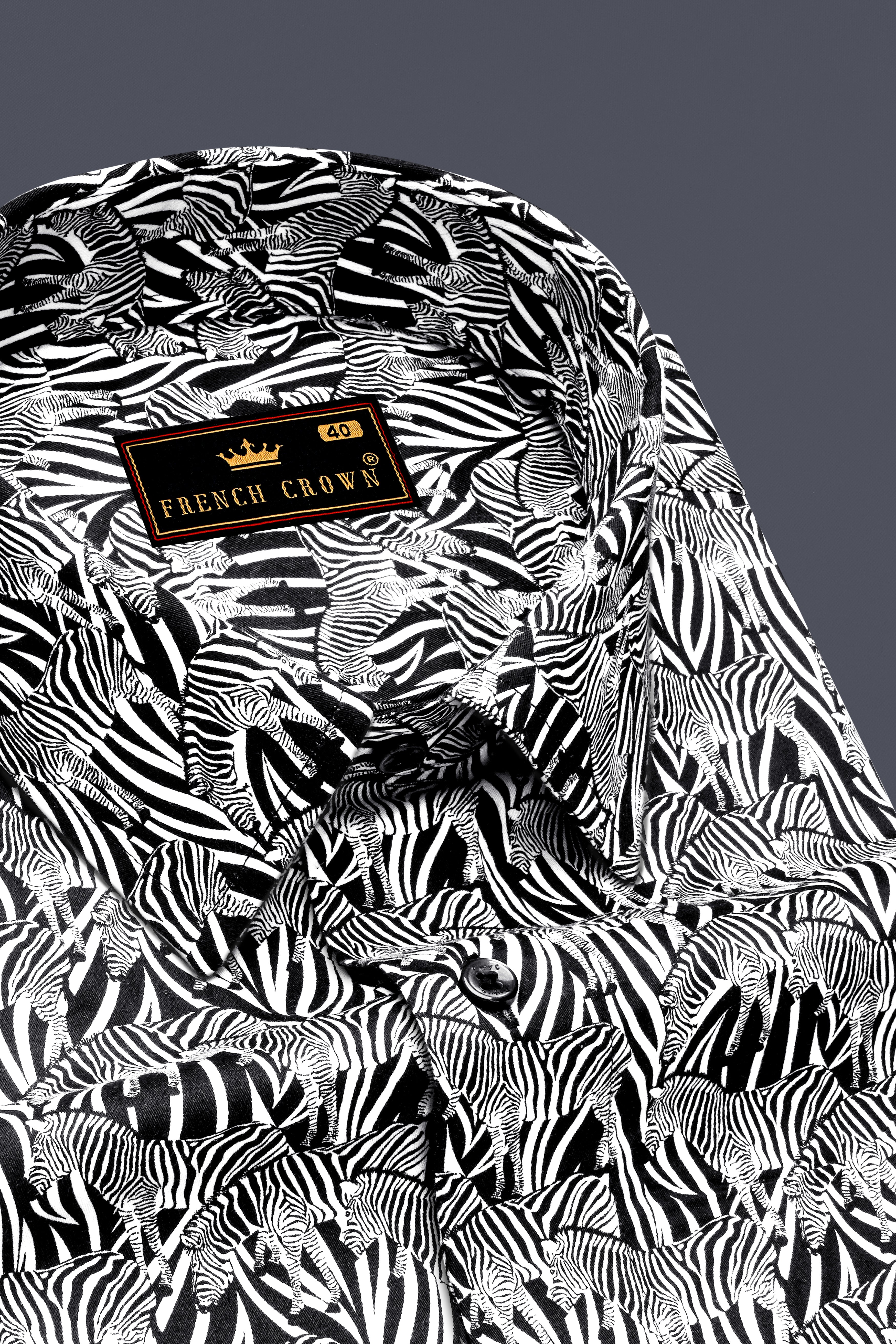 Black and White Zebra Printed Super Soft Premium Cotton Shirt