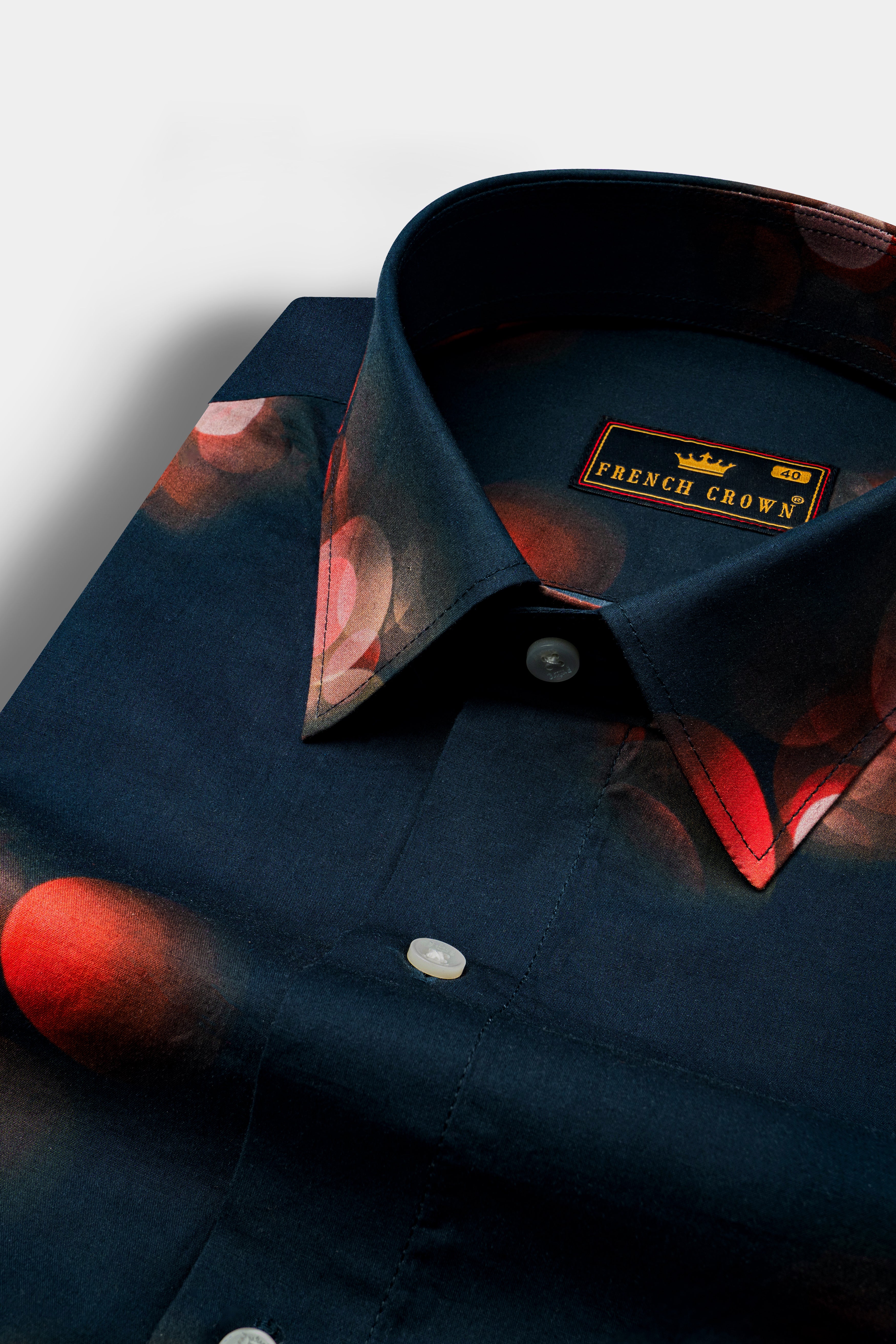 Ebony Clay Black 3-D Printed Super Soft Premium Cotton Shirt