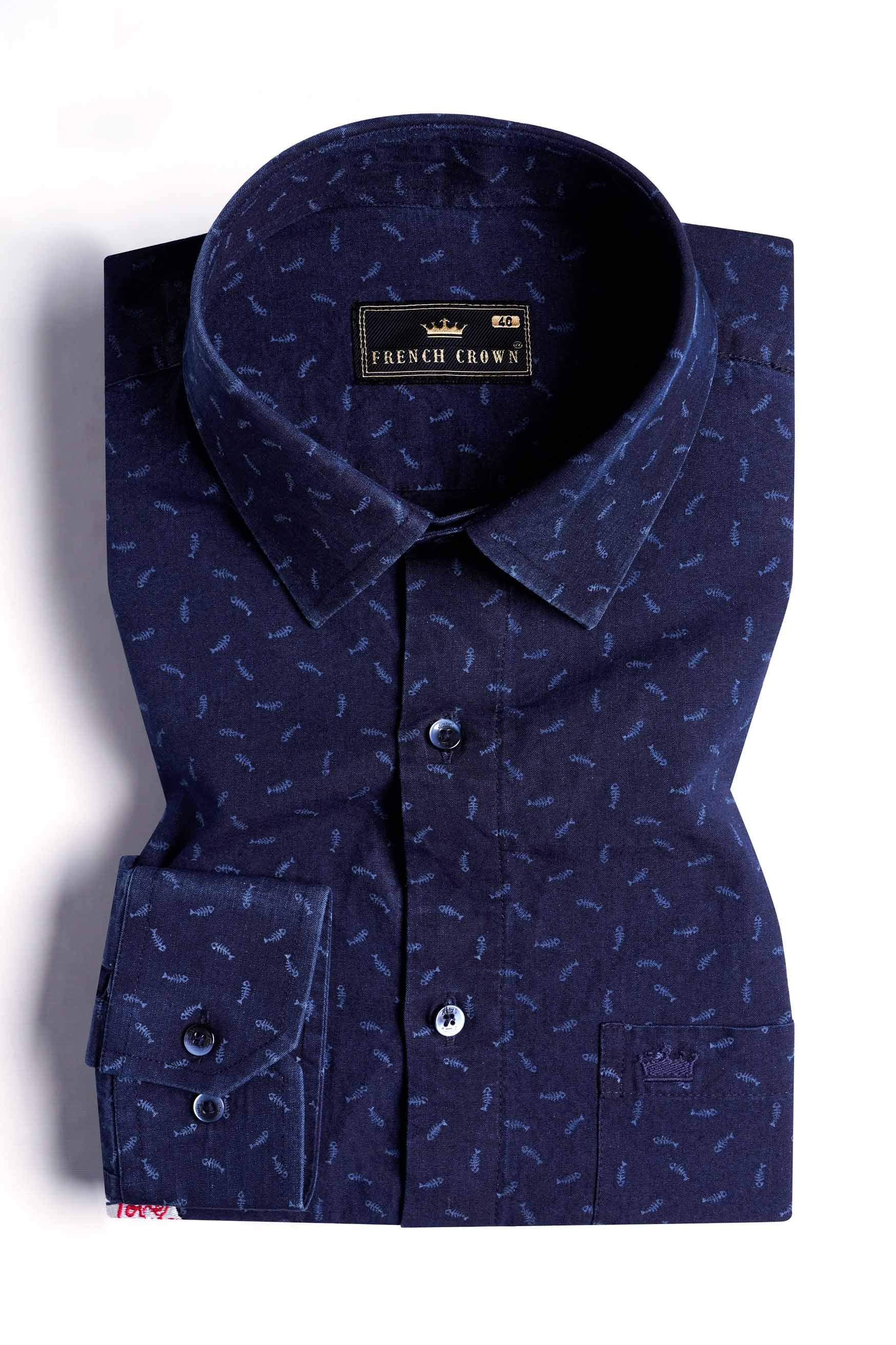 Cloud Blue and Horizon Blue Funky Teddy Bear Patchwork Chambray Shirt 7707-BLE-E291-38, 7707-BLE-E291-H-38, 7707-BLE-E291-39, 7707-BLE-E291-H-39, 7707-BLE-E291-40, 7707-BLE-E291-H-40, 7707-BLE-E291-42, 7707-BLE-E291-H-42, 7707-BLE-E291-44, 7707-BLE-E291-H-44, 7707-BLE-E291-46, 7707-BLE-E291-H-46, 7707-BLE-E291-48, 7707-BLE-E291-H-48, 7707-BLE-E291-50, 7707-BLE-E291-H-50, 7707-BLE-E291-52, 7707-BLE-E291-H-52
