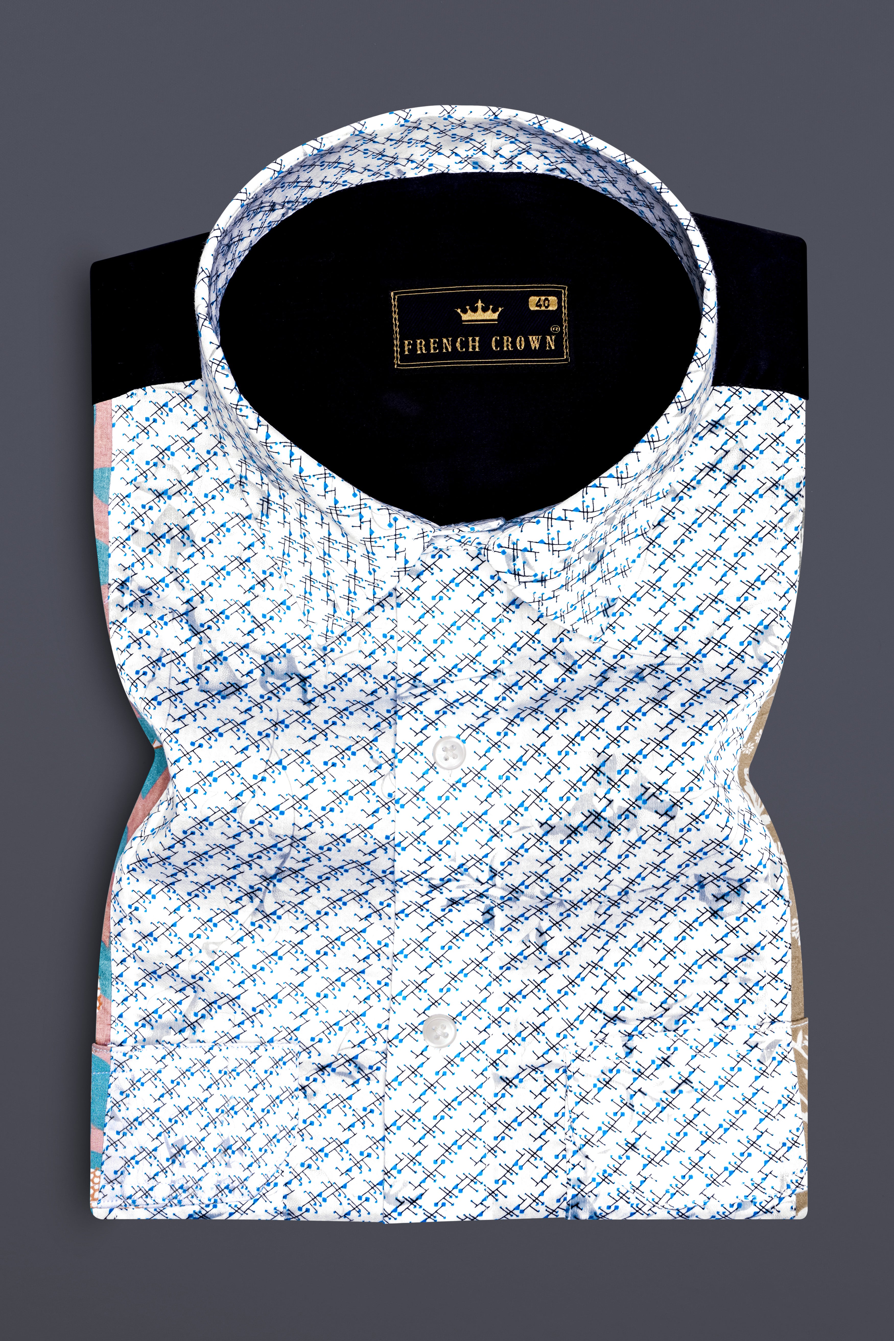 Acapulco Green with Jade Black Super Soft Premium Cotton Designer Shirt