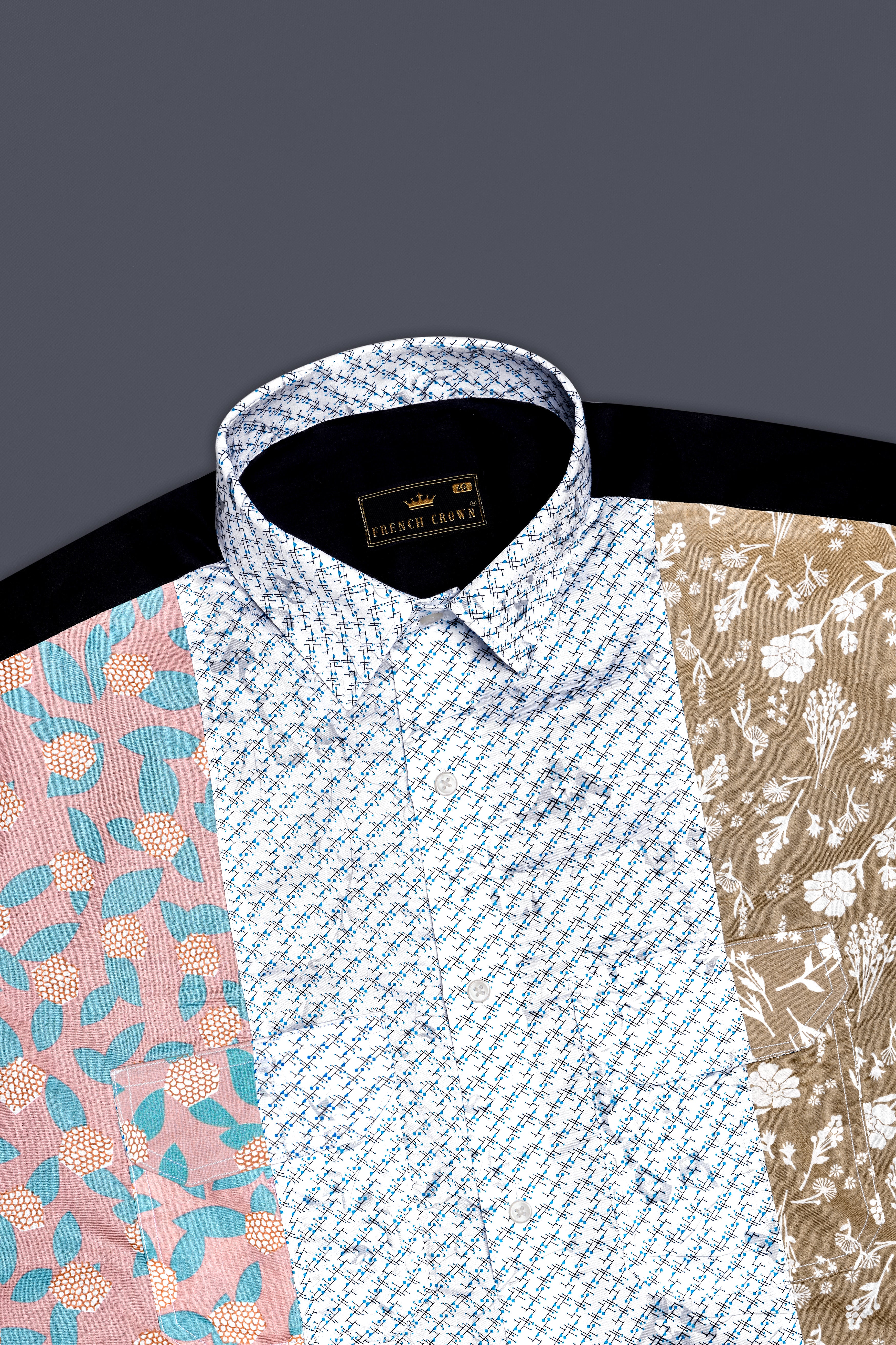 Acapulco Green with Jade Black Super Soft Premium Cotton Designer Shirt