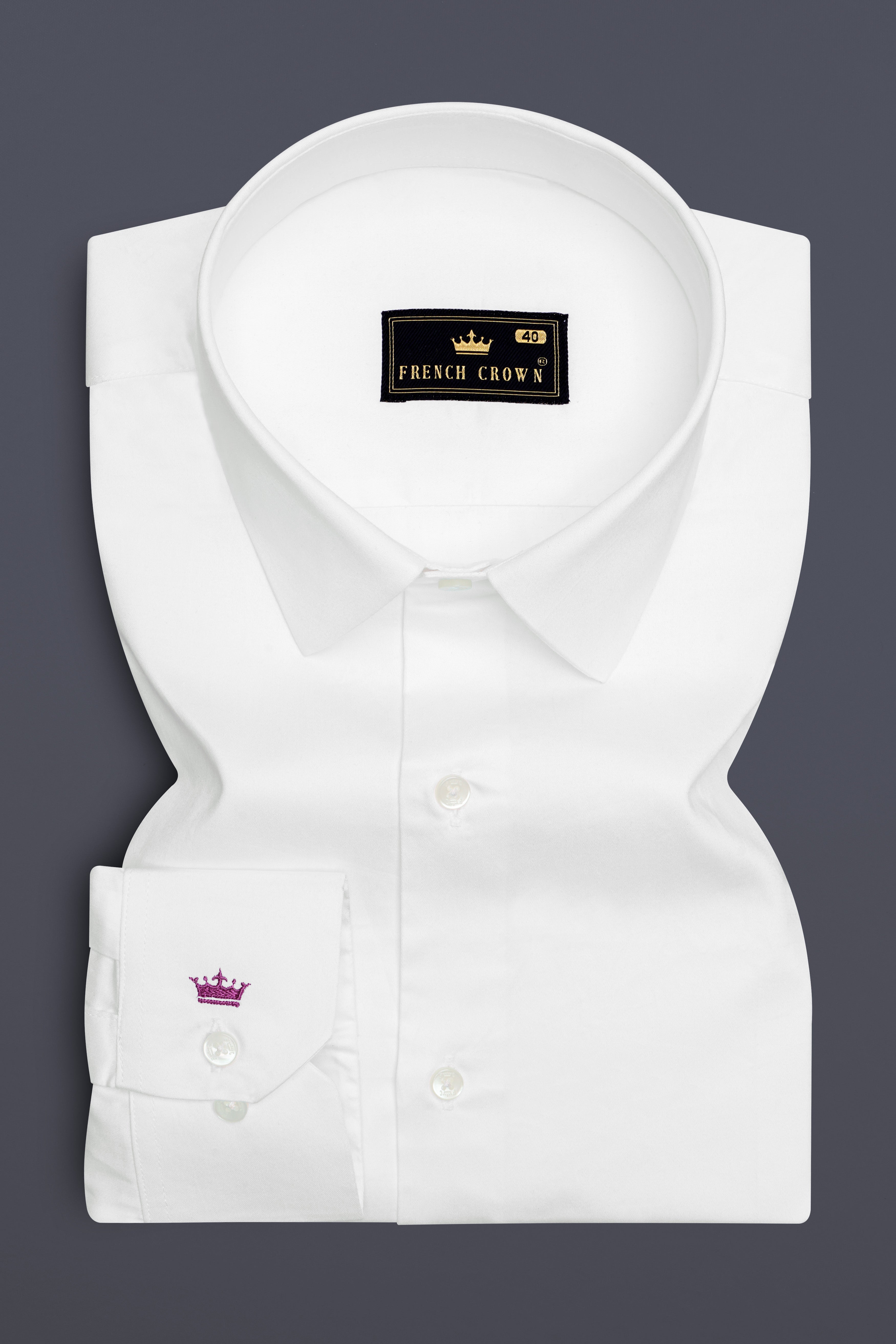 Bright White With Multi Coloured Plaid Super Soft Premium Cotton Half and Half Designer Shirt