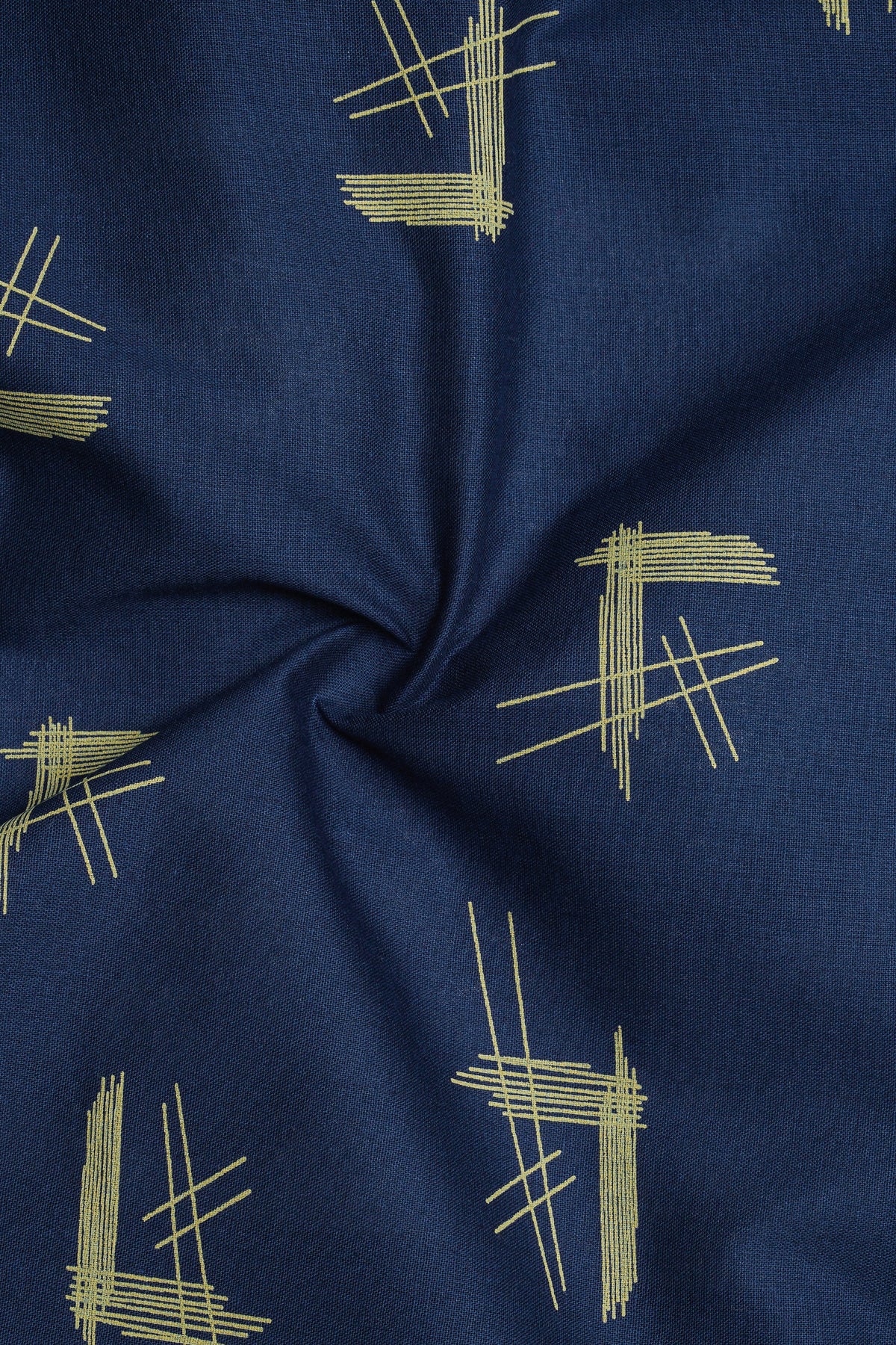 Cloud Burst Blue Printed Luxurious Linen Kurta Shirt