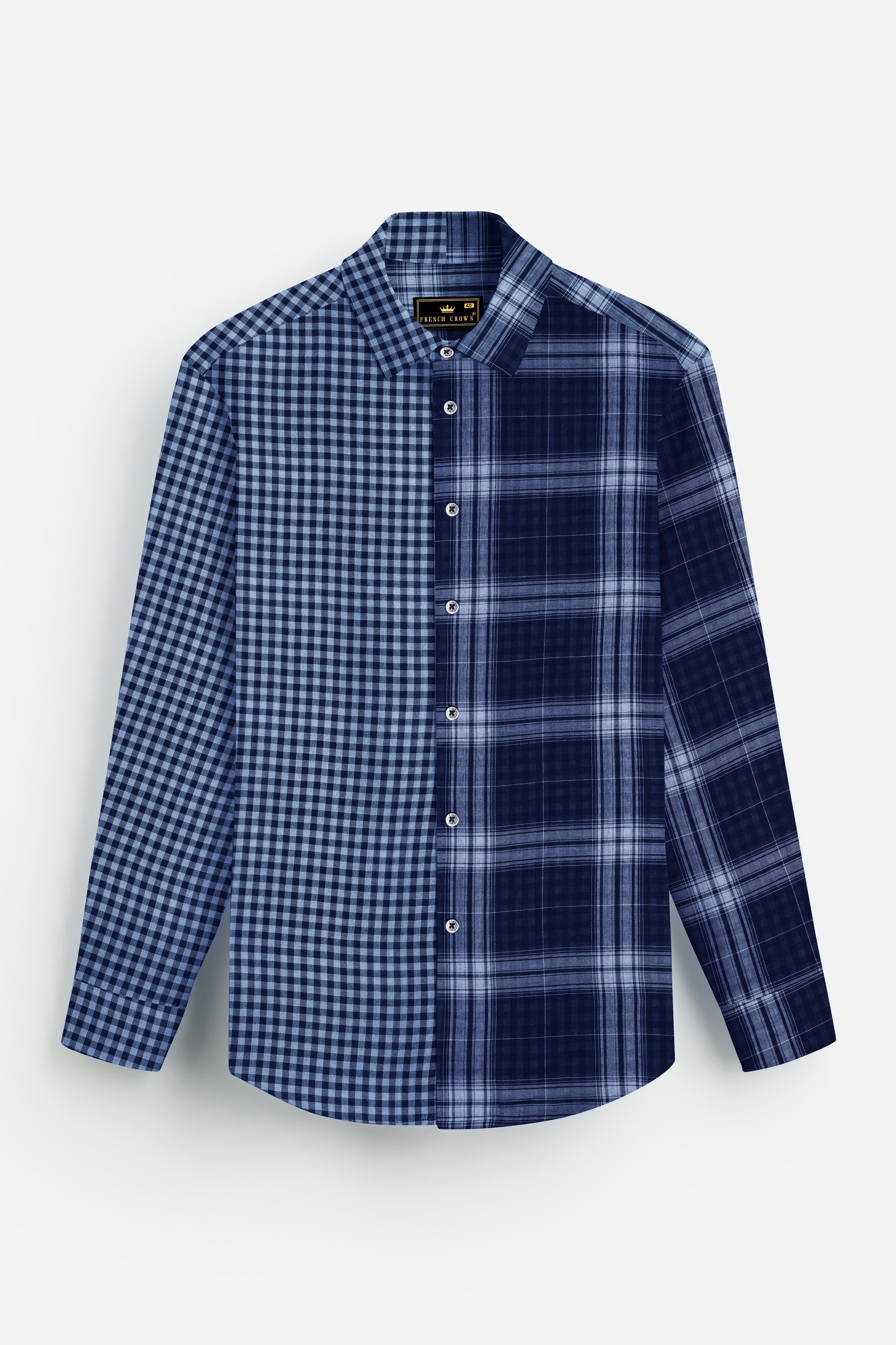 Blue and Pigeon Post Blue Royal Oxford Designer Shirt