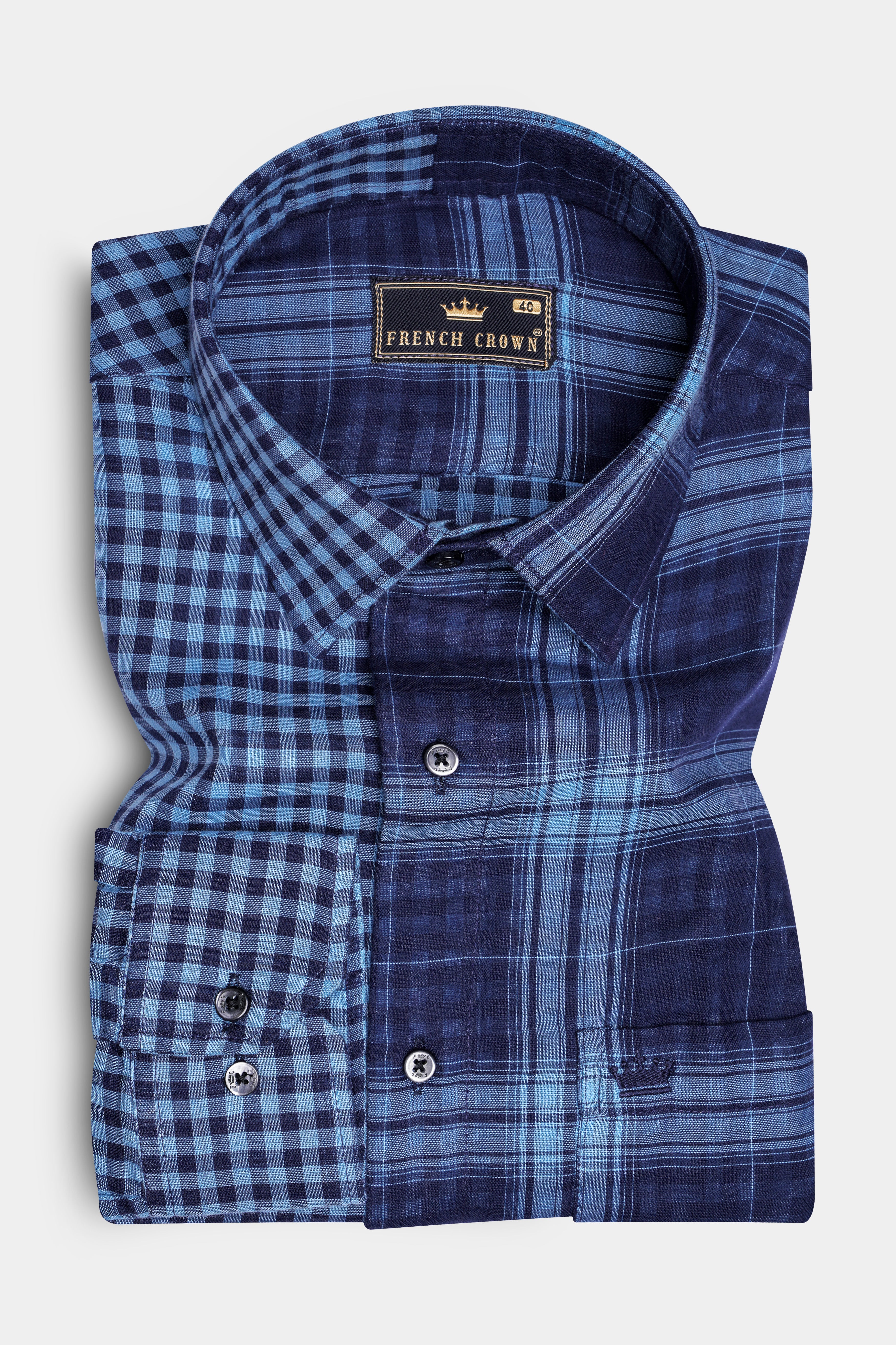 Blue and Pigeon Post Blue Royal Oxford Designer Shirt