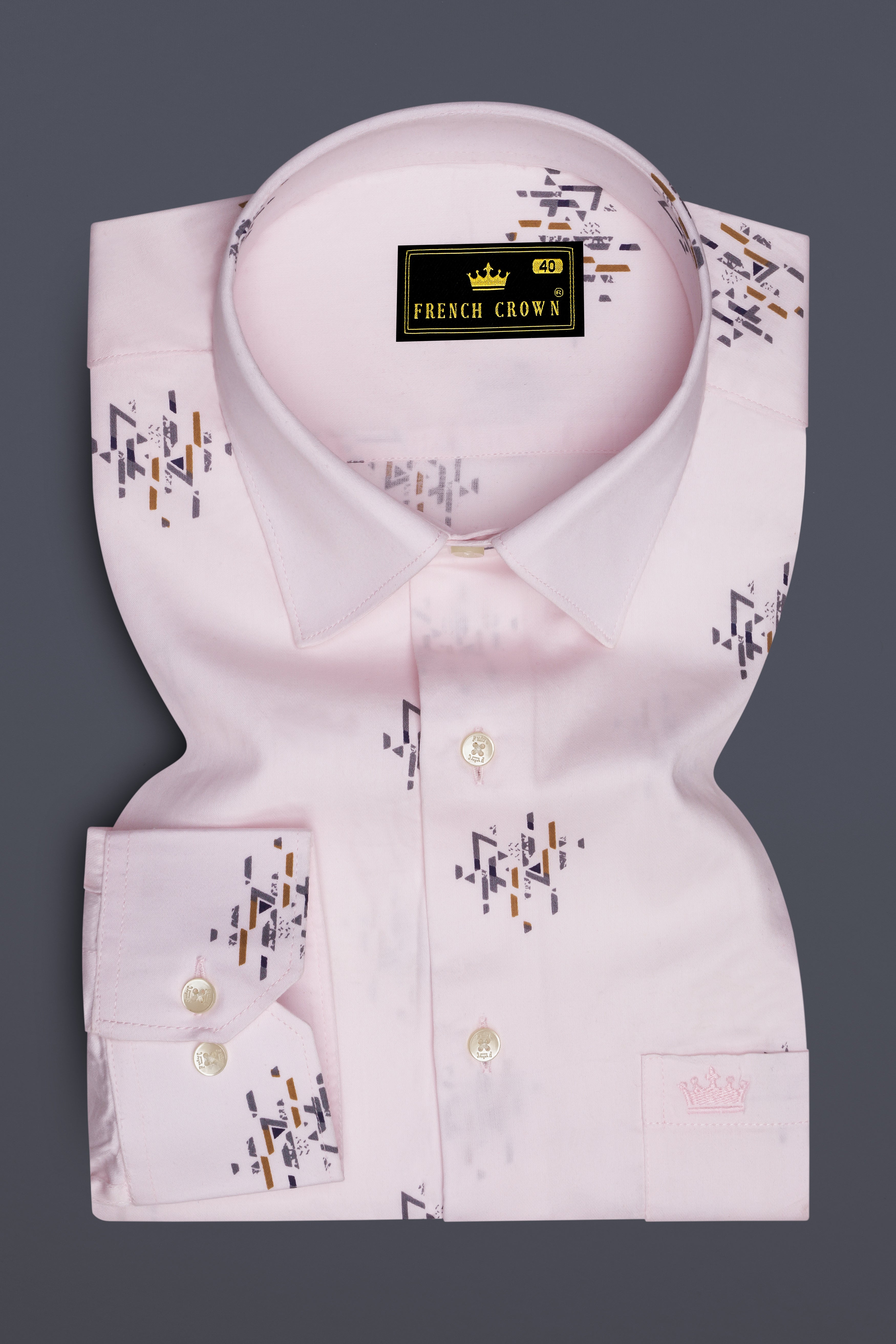 Prim Pink Printed Super Soft Premium Cotton Shirt