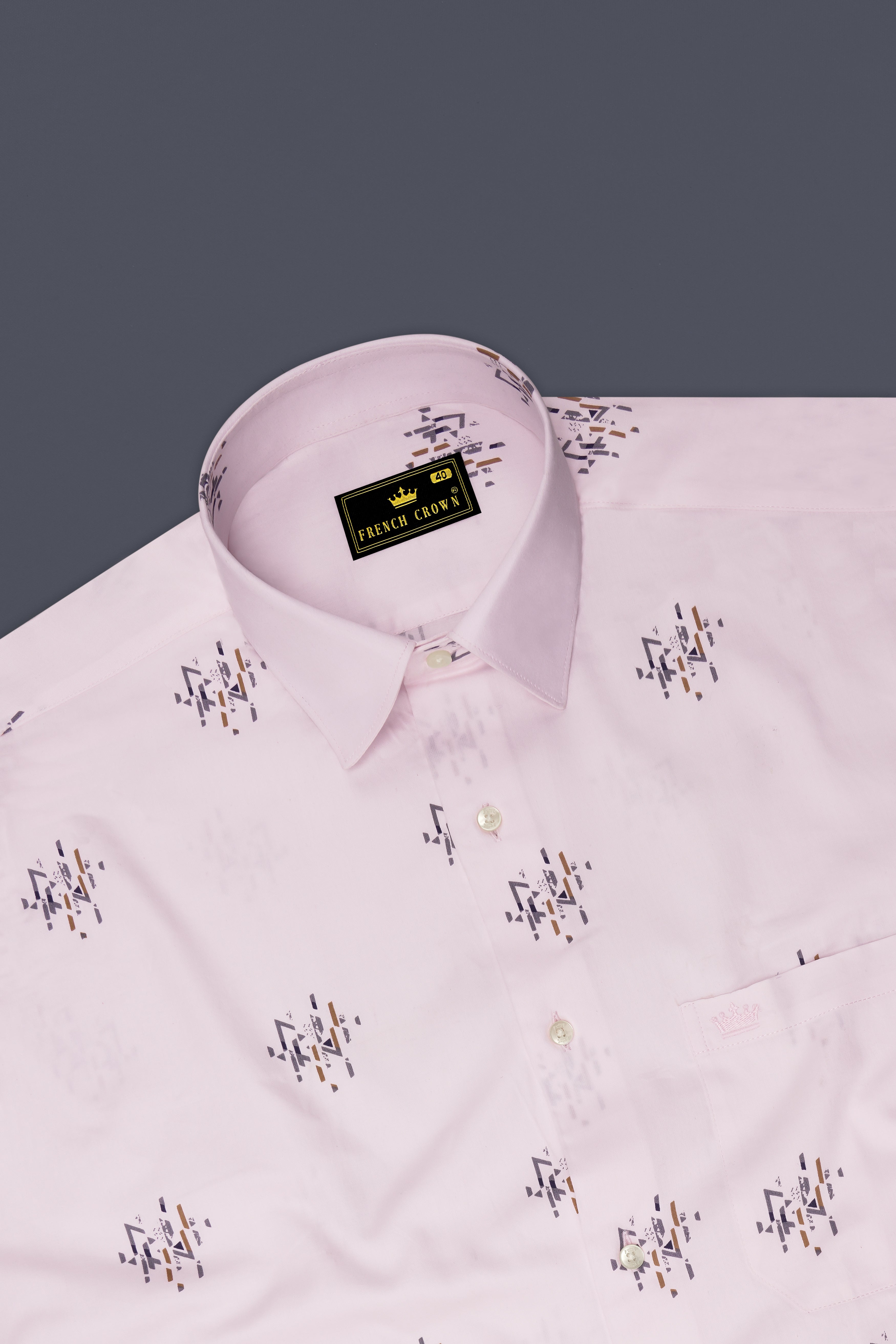 Prim Pink Printed Super Soft Premium Cotton Shirt
