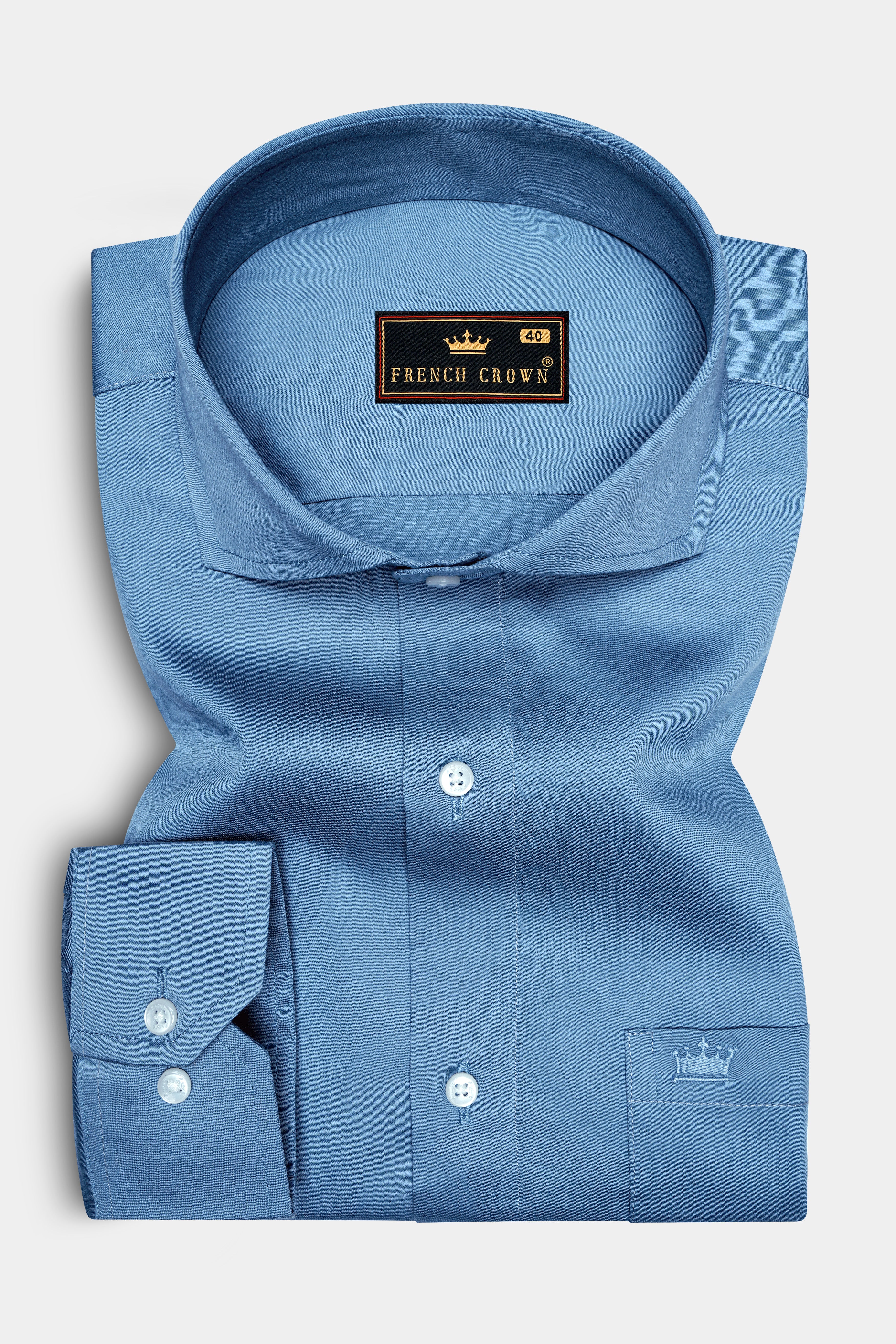 Bluish Cyan Blue Super Soft Premium Cotton Shirt