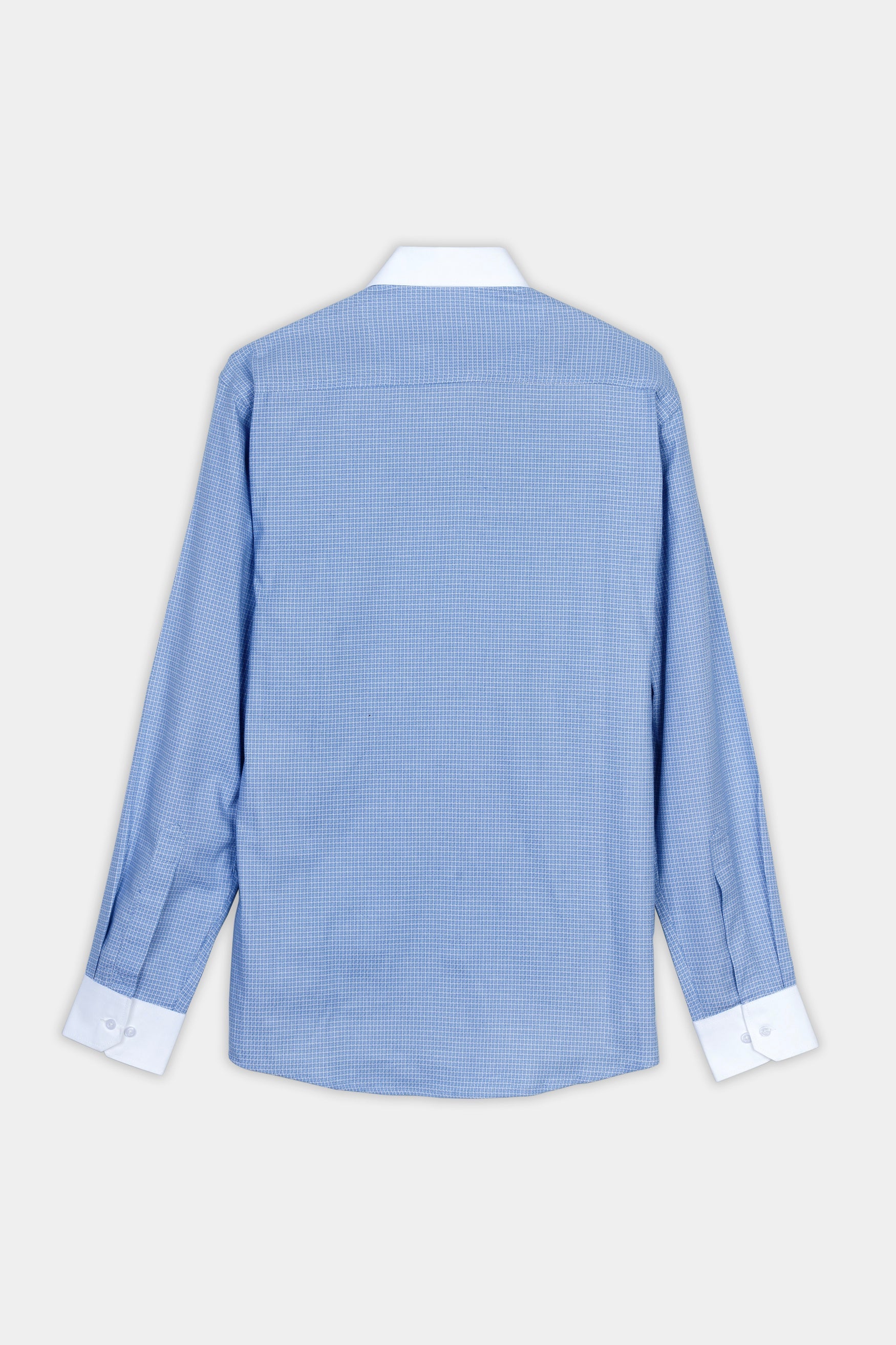 7swords-Koi Blue Checkered with White Cuffs and Collar Premium Cotton Shirt 7S-102-WCC-38, 7S-102-WCC-H-38, 7S-102-WCC-39, 7S-102-WCC-H-39, 7S-102-WCC-40, 7S-102-WCC-H-40, 7S-102-WCC-42, 7S-102-WCC-H-42, 7S-102-WCC-44, 7S-102-WCC-H-44, 7S-102-WCC-46, 7S-102-WCC-H-46, 7S-102-WCC-48, 7S-102-WCC-H-48, 7S-102-WCC-50, 7S-102-WCC-H-50, 7S-102-WCC-52, 7S-102-WCC-H-52