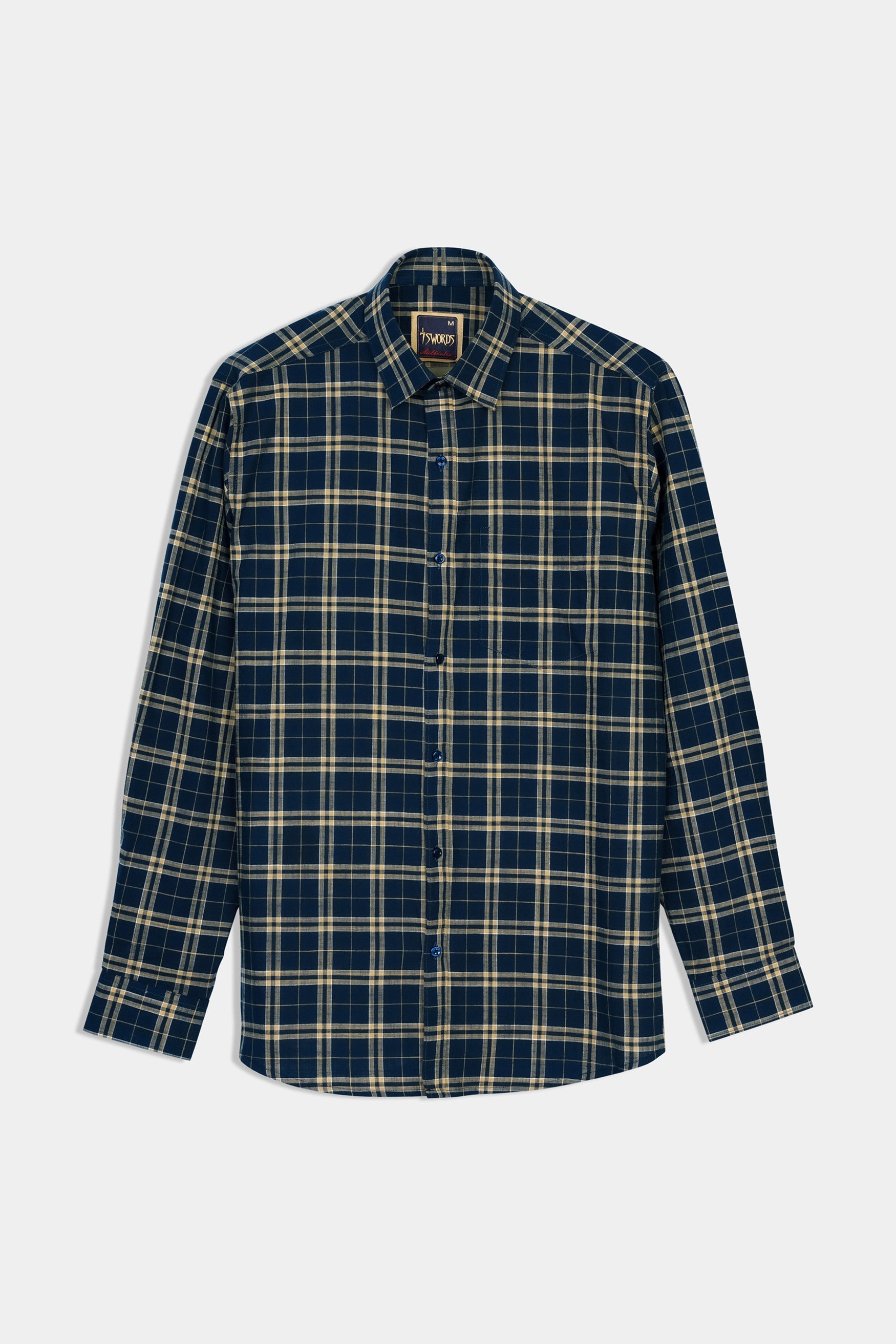 7swords-Firefly Blue and Fawn Brown Plaid Premium Cotton Shirt 7S-104-BLE-38, 7S-104-BLE-H-38, 7S-104-BLE-39, 7S-104-BLE-H-39, 7S-104-BLE-40, 7S-104-BLE-H-40, 7S-104-BLE-42, 7S-104-BLE-H-42, 7S-104-BLE-44, 7S-104-BLE-H-44, 7S-104-BLE-46, 7S-104-BLE-H-46, 7S-104-BLE-48, 7S-104-BLE-H-48, 7S-104-BLE-50, 7S-104-BLE-H-50, 7S-104-BLE-52, 7S-104-BLE-H-52