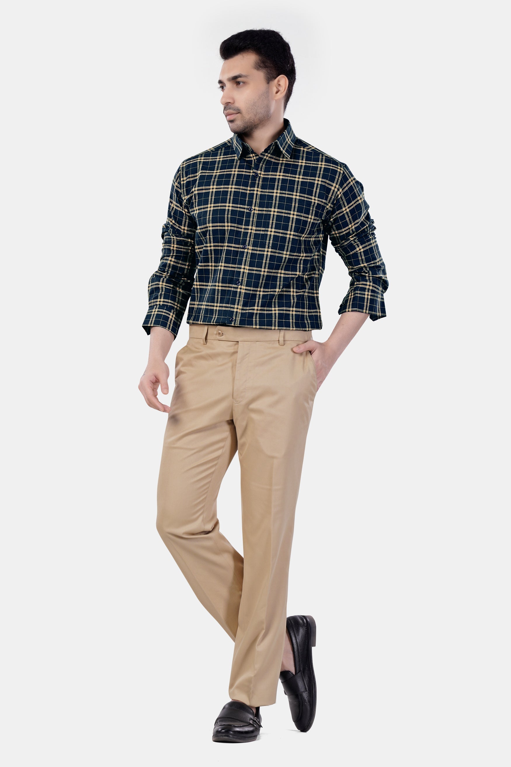 7swords-Firefly Blue and Fawn Brown Plaid Premium Cotton Shirt 7S-104-BLE-38, 7S-104-BLE-H-38, 7S-104-BLE-39, 7S-104-BLE-H-39, 7S-104-BLE-40, 7S-104-BLE-H-40, 7S-104-BLE-42, 7S-104-BLE-H-42, 7S-104-BLE-44, 7S-104-BLE-H-44, 7S-104-BLE-46, 7S-104-BLE-H-46, 7S-104-BLE-48, 7S-104-BLE-H-48, 7S-104-BLE-50, 7S-104-BLE-H-50, 7S-104-BLE-52, 7S-104-BLE-H-52