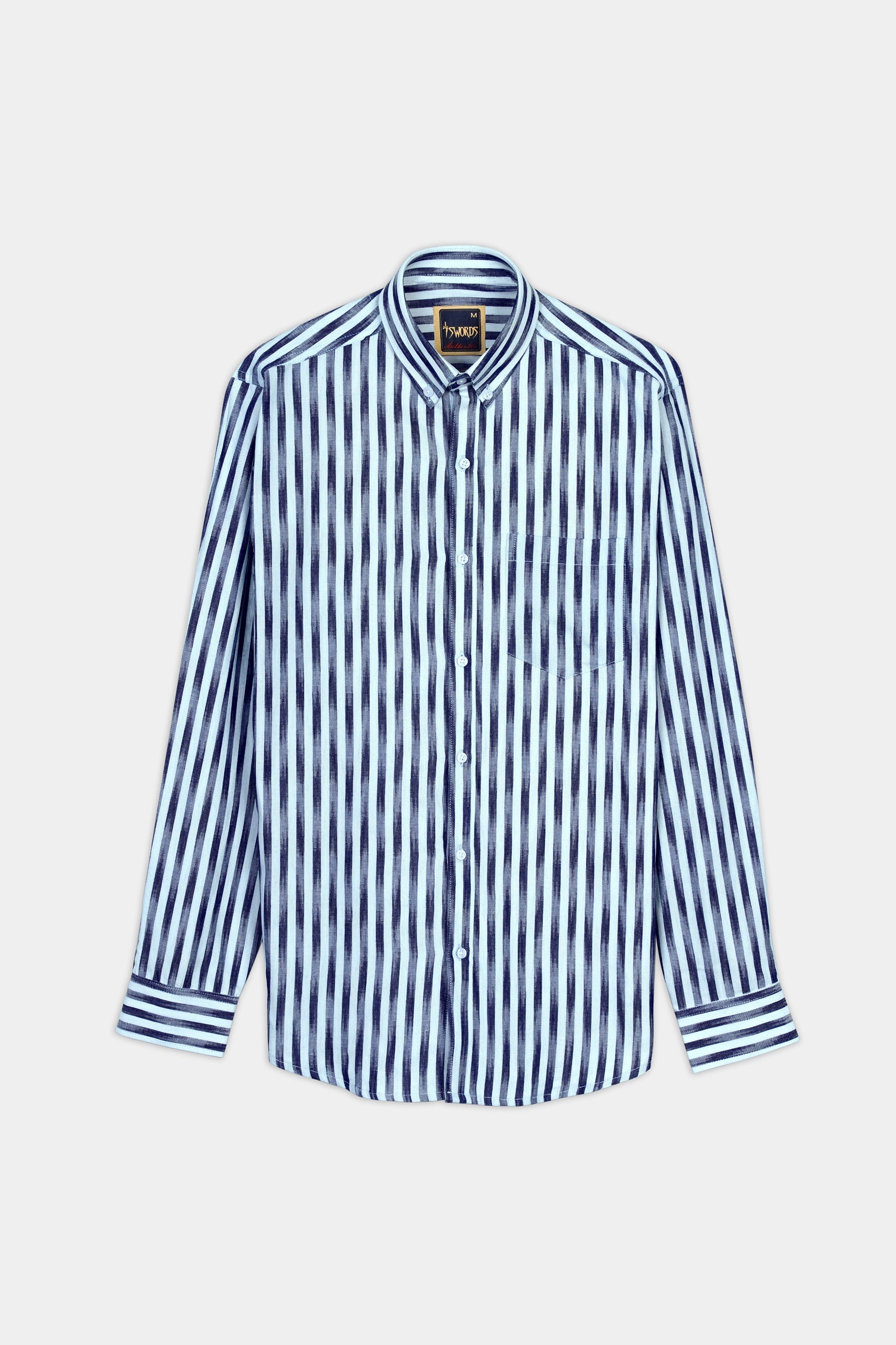 7swords-Ziggurat Blue and Ebony Clay Blue Striped Premium Cotton Shirt 7S-108-BD-38, 7S-108-BD-H-38, 7S-108-BD-39, 7S-108-BD-H-39, 7S-108-BD-40, 7S-108-BD-H-40, 7S-108-BD-42, 7S-108-BD-H-42, 7S-108-BD-44, 7S-108-BD-H-44, 7S-108-BD-46, 7S-108-BD-H-46, 7S-108-BD-48, 7S-108-BD-H-48, 7S-108-BD-50, 7S-108-BD-H-50, 7S-108-BD-52, 7S-108-BD-H-52