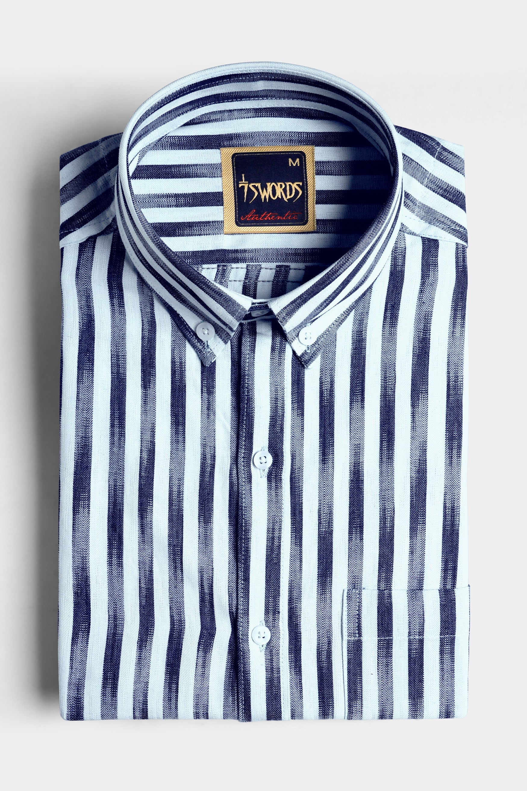 7swords-Ziggurat Blue and Ebony Clay Blue Striped Premium Cotton Shirt 7S-108-BD-38, 7S-108-BD-H-38, 7S-108-BD-39, 7S-108-BD-H-39, 7S-108-BD-40, 7S-108-BD-H-40, 7S-108-BD-42, 7S-108-BD-H-42, 7S-108-BD-44, 7S-108-BD-H-44, 7S-108-BD-46, 7S-108-BD-H-46, 7S-108-BD-48, 7S-108-BD-H-48, 7S-108-BD-50, 7S-108-BD-H-50, 7S-108-BD-52, 7S-108-BD-H-52
