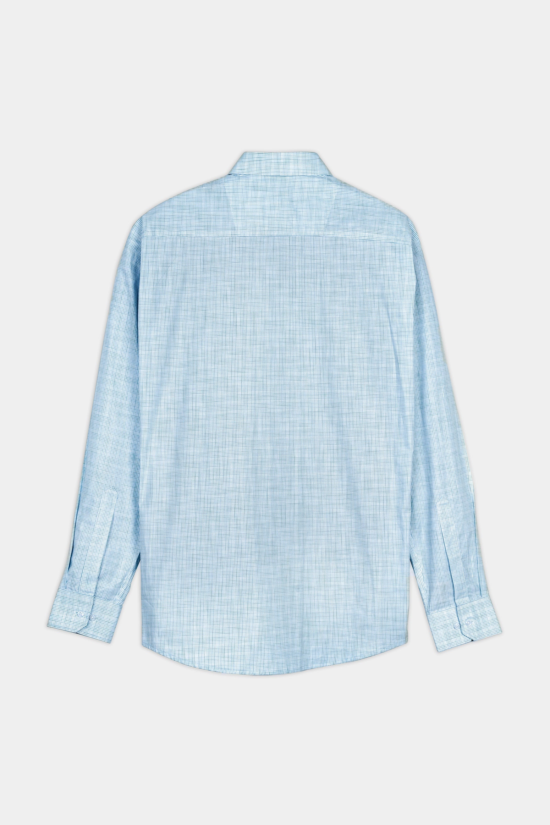 7swords-Spindle Blue and White Checkered Premium Cotton Shirt 7S-110-38, 7S-110-H-38, 7S-110-39, 7S-110-H-39, 7S-110-40, 7S-110-H-40, 7S-110-42, 7S-110-H-42, 7S-110-44, 7S-110-H-44, 7S-110-46, 7S-110-H-46, 7S-110-48, 7S-110-H-48, 7S-110-50, 7S-110-H-50, 7S-110-52, 7S-110-H-52