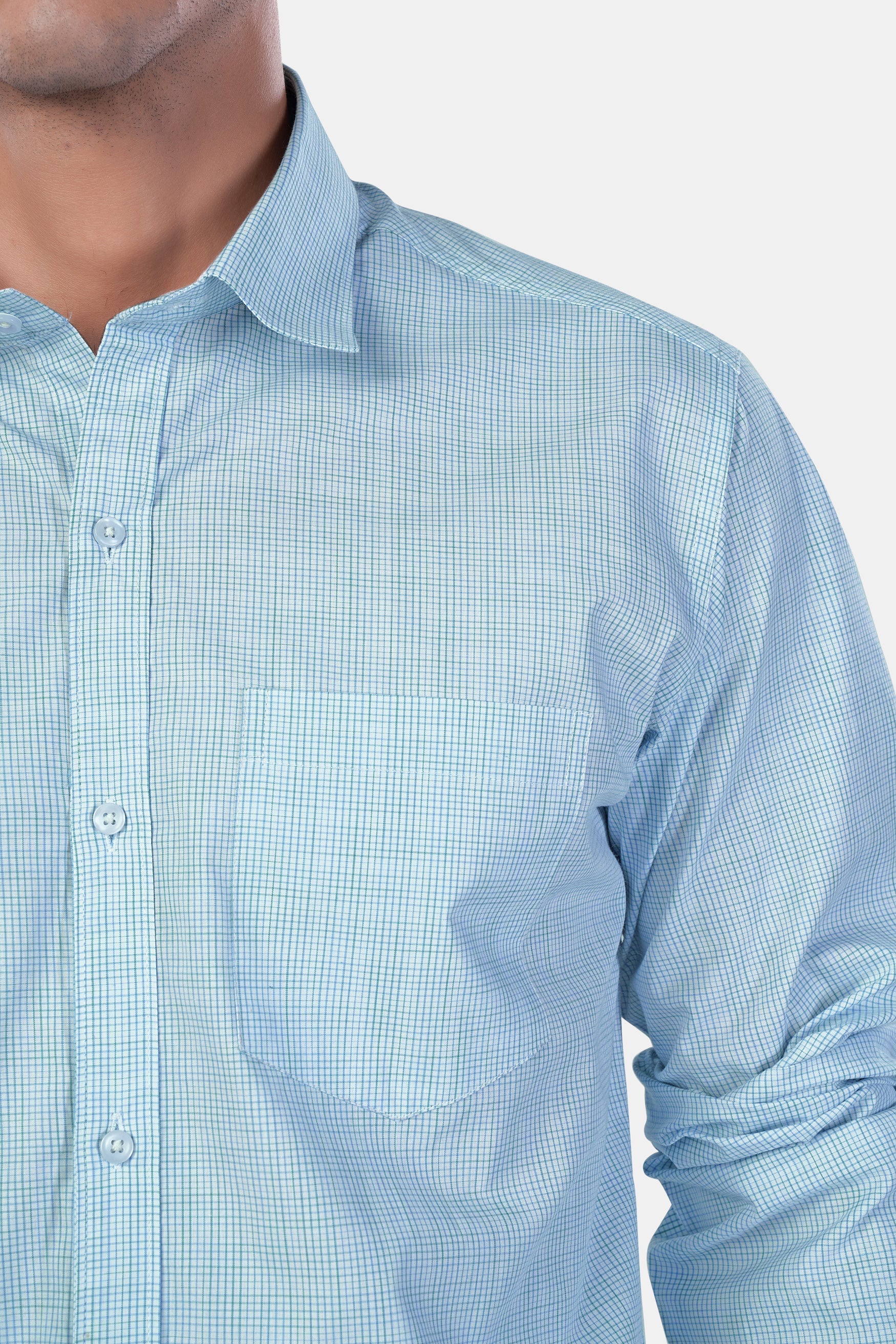 7swords-Spindle Blue and White Checkered Premium Cotton Shirt 7S-110-38, 7S-110-H-38, 7S-110-39, 7S-110-H-39, 7S-110-40, 7S-110-H-40, 7S-110-42, 7S-110-H-42, 7S-110-44, 7S-110-H-44, 7S-110-46, 7S-110-H-46, 7S-110-48, 7S-110-H-48, 7S-110-50, 7S-110-H-50, 7S-110-52, 7S-110-H-52
