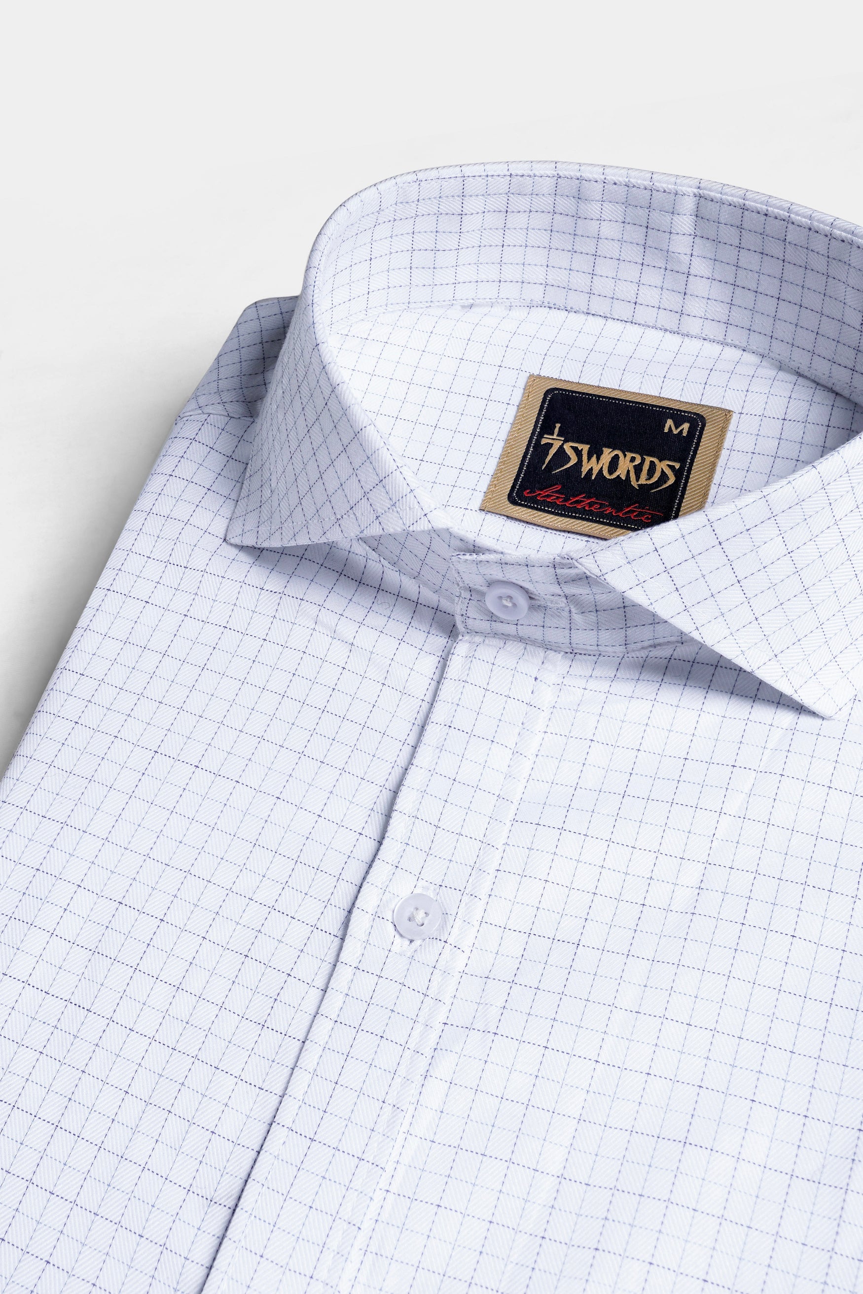 7swords-Bright White and Cloud Burst Blue Checkered Premium Cotton Shirt 7S-117-CA-38, 7S-117-CA-H-38, 7S-117-CA-39, 7S-117-CA-H-39, 7S-117-CA-40, 7S-117-CA-H-40, 7S-117-CA-42, 7S-117-CA-H-42, 7S-117-CA-44, 7S-117-CA-H-44, 7S-117-CA-46, 7S-117-CA-H-46, 7S-117-CA-48, 7S-117-CA-H-48, 7S-117-CA-50, 7S-117-CA-H-50, 7S-117-CA-52, 7S-117-CA-H-52