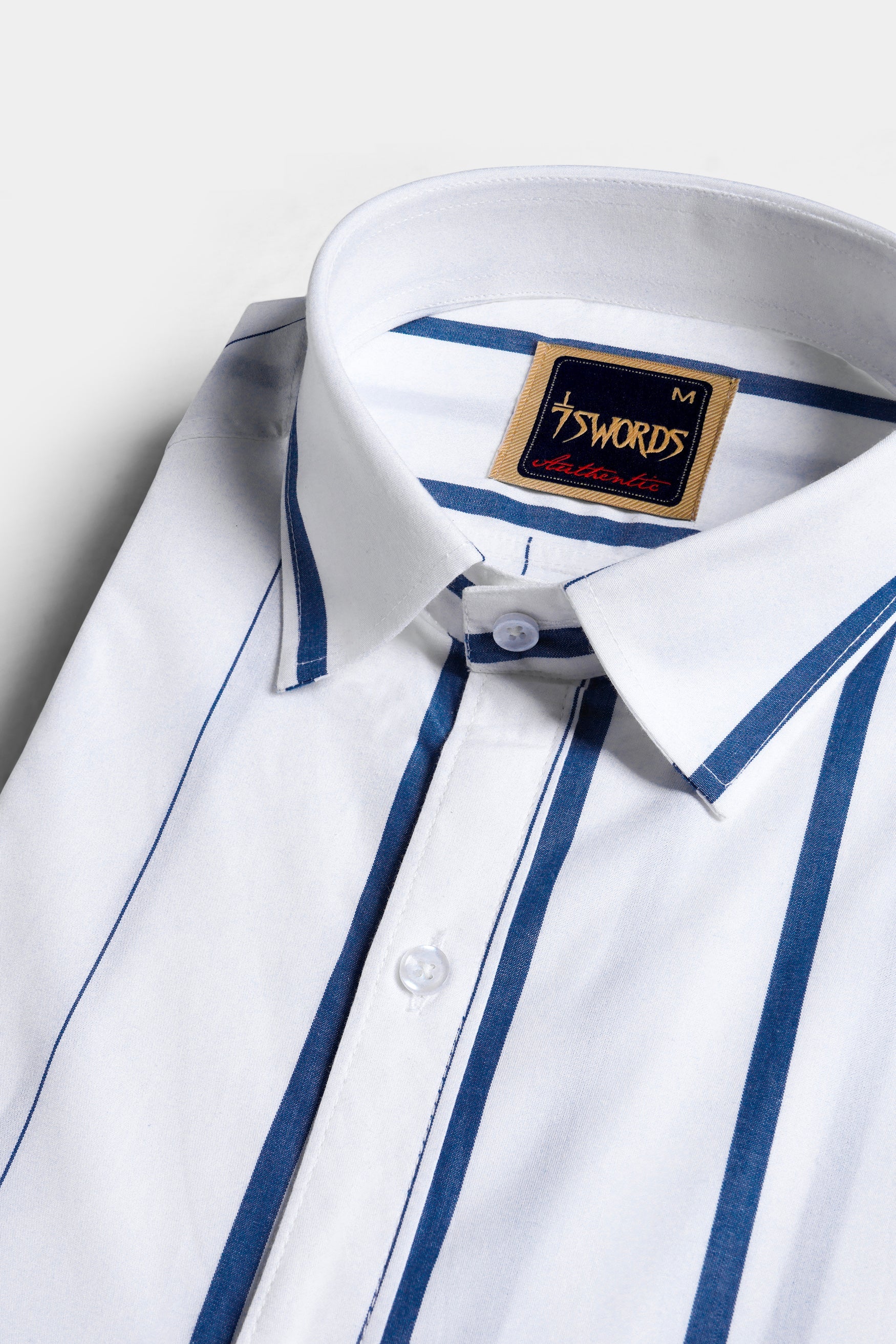 7swords-Bright White and Dusky Blue Striped Premium Cotton Shirt 7S-121-38, 7S-121-H-38, 7S-121-39, 7S-121-H-39, 7S-121-40, 7S-121-H-40, 7S-121-42, 7S-121-H-42, 7S-121-44, 7S-121-H-44, 7S-121-46, 7S-121-H-46, 7S-121-48, 7S-121-H-48, 7S-121-50, 7S-121-H-50, 7S-121-52, 7S-121-H-52