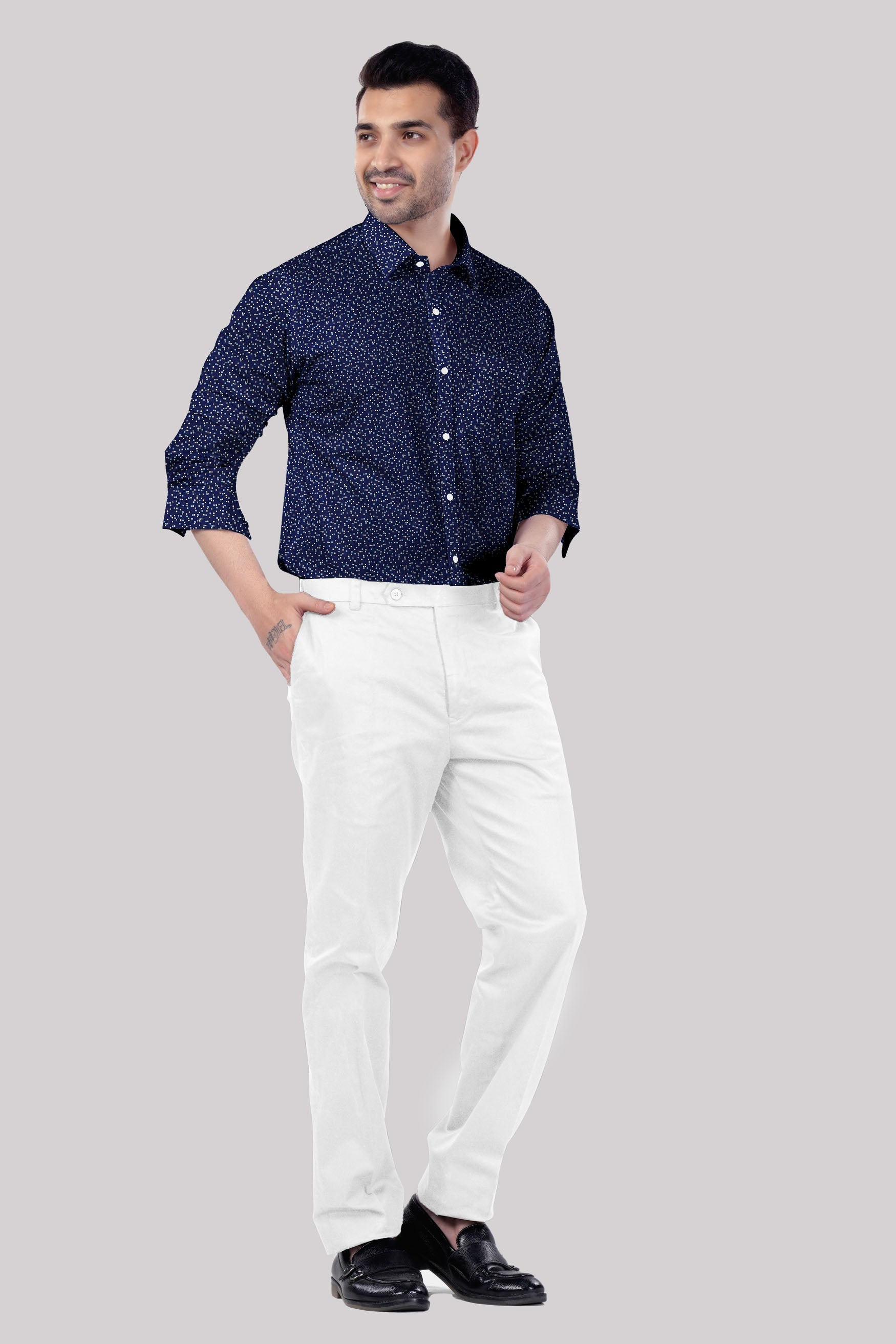 7swords-Ebony Clay Blue Microprinted Premium Cotton Mandarin Shirt 7S-122-38, 7S-122-H-38, 7S-122-39, 7S-122-H-39, 7S-122-40, 7S-122-H-40, 7S-122-42, 7S-122-H-42, 7S-122-44, 7S-122-H-44, 7S-122-46, 7S-122-H-46, 7S-122-48, 7S-122-H-48, 7S-122-50, 7S-122-H-50, 7S-122-52, 7S-122-H-52