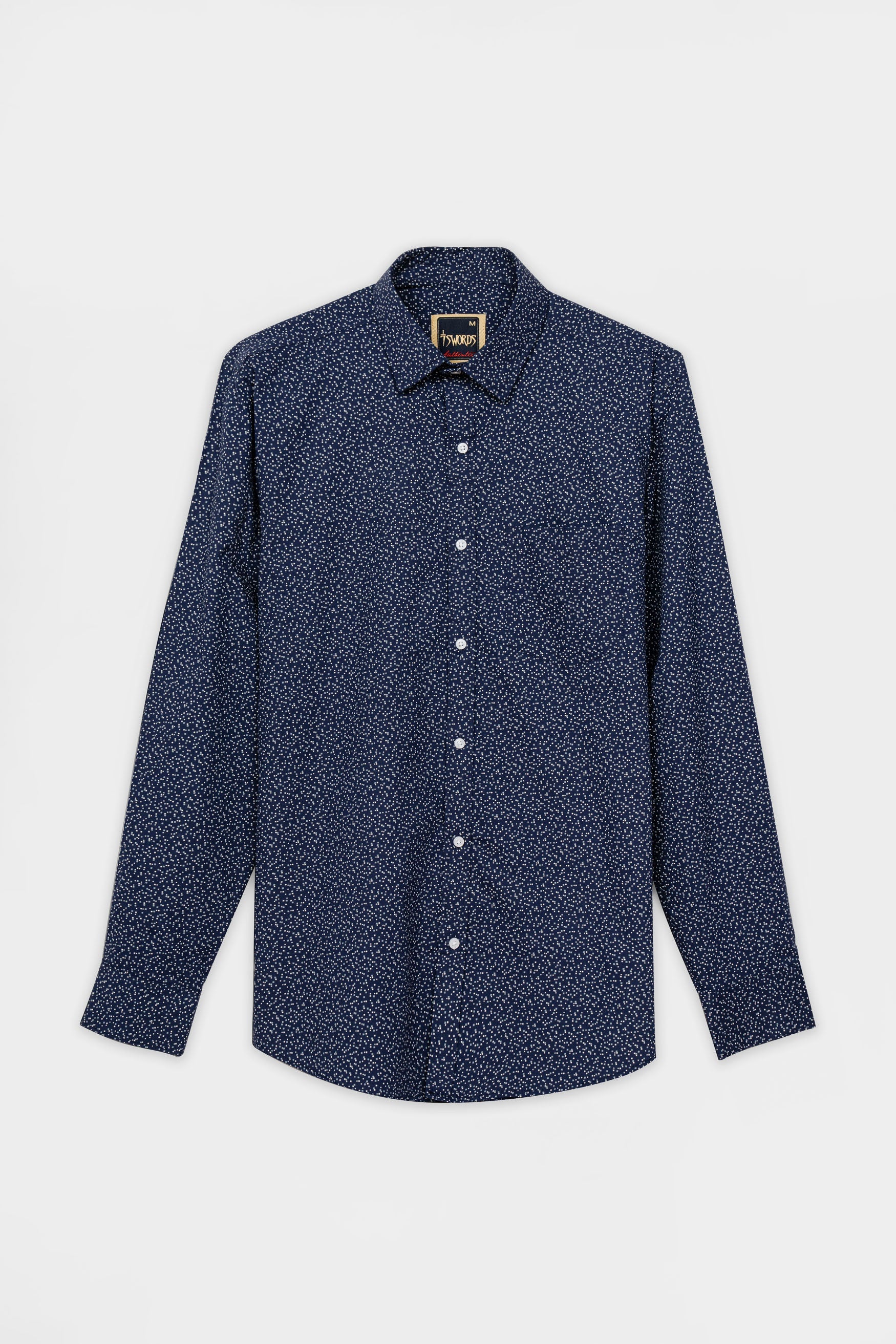 7swords-Ebony Clay Blue Microprinted Premium Cotton Mandarin Shirt 7S-122-38, 7S-122-H-38, 7S-122-39, 7S-122-H-39, 7S-122-40, 7S-122-H-40, 7S-122-42, 7S-122-H-42, 7S-122-44, 7S-122-H-44, 7S-122-46, 7S-122-H-46, 7S-122-48, 7S-122-H-48, 7S-122-50, 7S-122-H-50, 7S-122-52, 7S-122-H-52