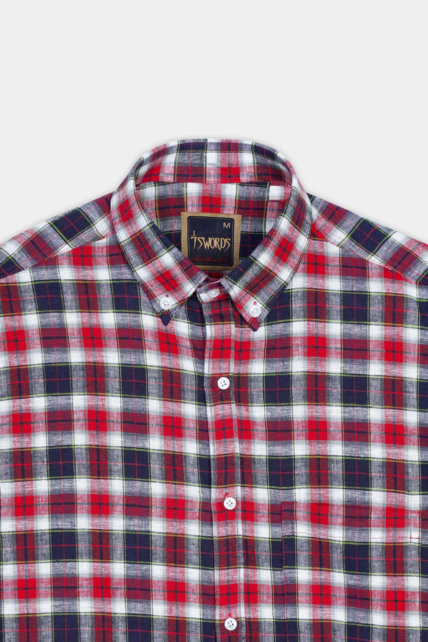 7swords-Midnight Blue with Firebrick Red and White Plaid Premium Cotton Shirt 7S-124-BD-38, 7S-124-BD-H-38, 7S-124-BD-39, 7S-124-BD-H-39, 7S-124-BD-40, 7S-124-BD-H-40, 7S-124-BD-42, 7S-124-BD-H-42, 7S-124-BD-44, 7S-124-BD-H-44, 7S-124-BD-46, 7S-124-BD-H-46, 7S-124-BD-48, 7S-124-BD-H-48, 7S-124-BD-50, 7S-124-BD-H-50, 7S-124-BD-52, 7S-124-BD-H-52