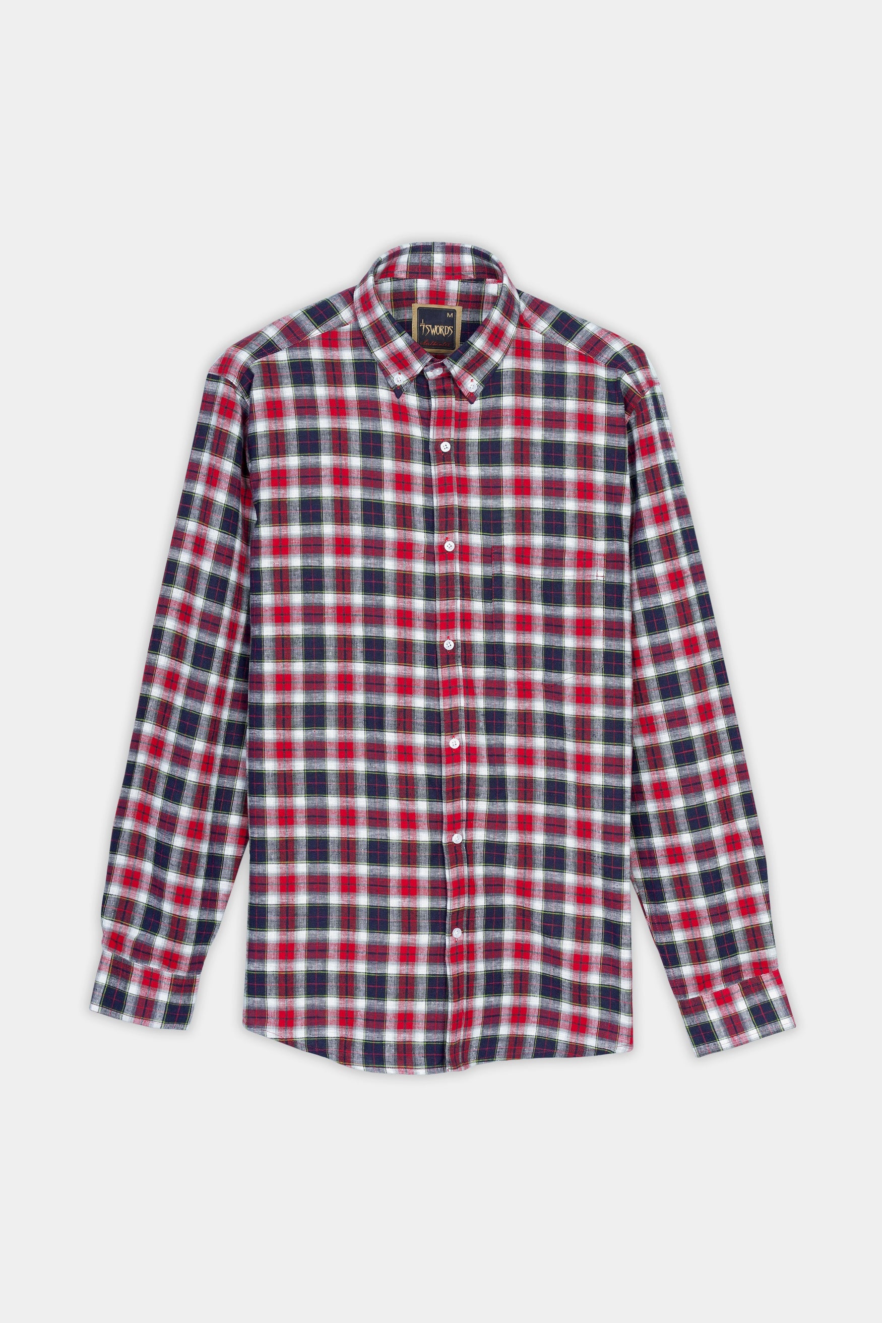7swords-Midnight Blue with Firebrick Red and White Plaid Premium Cotton Shirt 7S-124-BD-38, 7S-124-BD-H-38, 7S-124-BD-39, 7S-124-BD-H-39, 7S-124-BD-40, 7S-124-BD-H-40, 7S-124-BD-42, 7S-124-BD-H-42, 7S-124-BD-44, 7S-124-BD-H-44, 7S-124-BD-46, 7S-124-BD-H-46, 7S-124-BD-48, 7S-124-BD-H-48, 7S-124-BD-50, 7S-124-BD-H-50, 7S-124-BD-52, 7S-124-BD-H-52