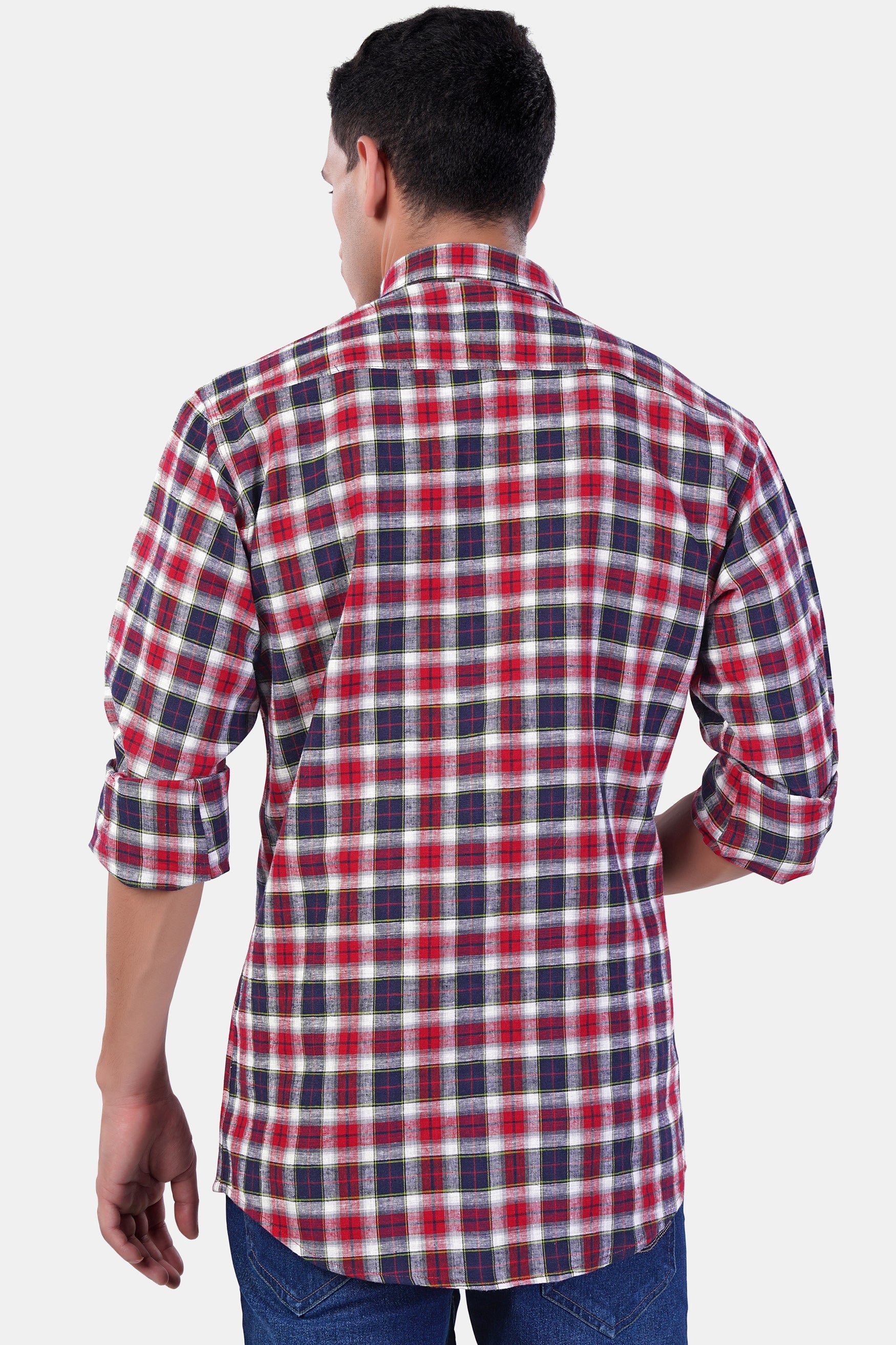 7swords-Midnight Blue with Firebrick Red and White Plaid Premium Cotton Shirt 7S-124-BD-38, 7S-124-BD-H-38, 7S-124-BD-39, 7S-124-BD-H-39, 7S-124-BD-40, 7S-124-BD-H-40, 7S-124-BD-42, 7S-124-BD-H-42, 7S-124-BD-44, 7S-124-BD-H-44, 7S-124-BD-46, 7S-124-BD-H-46, 7S-124-BD-48, 7S-124-BD-H-48, 7S-124-BD-50, 7S-124-BD-H-50, 7S-124-BD-52, 7S-124-BD-H-52
