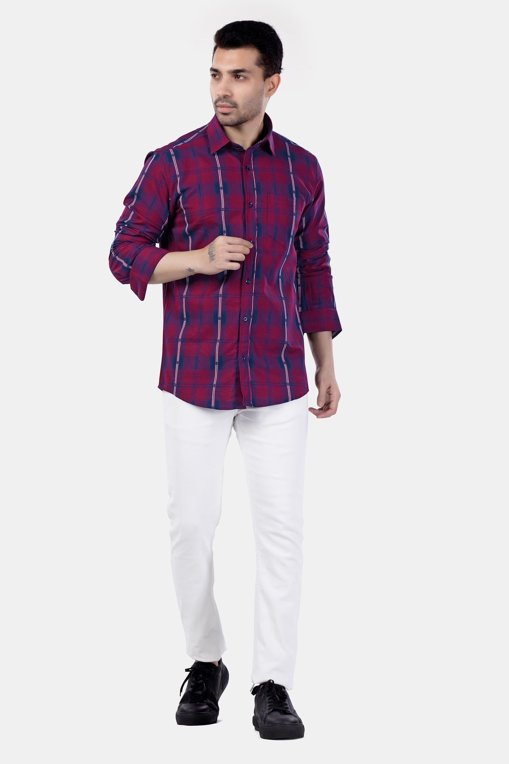 7swords-Pansy Maroon and Ebony Clay Blue Plaid Premium Cotton Shirt 7S-126-BLE-38, 7S-126-BLE-H-38, 7S-126-BLE-39, 7S-126-BLE-H-39, 7S-126-BLE-40, 7S-126-BLE-H-40, 7S-126-BLE-42, 7S-126-BLE-H-42, 7S-126-BLE-44, 7S-126-BLE-H-44, 7S-126-BLE-46, 7S-126-BLE-H-46, 7S-126-BLE-48, 7S-126-BLE-H-48, 7S-126-BLE-50, 7S-126-BLE-H-50, 7S-126-BLE-52, 7S-126-BLE-H-52