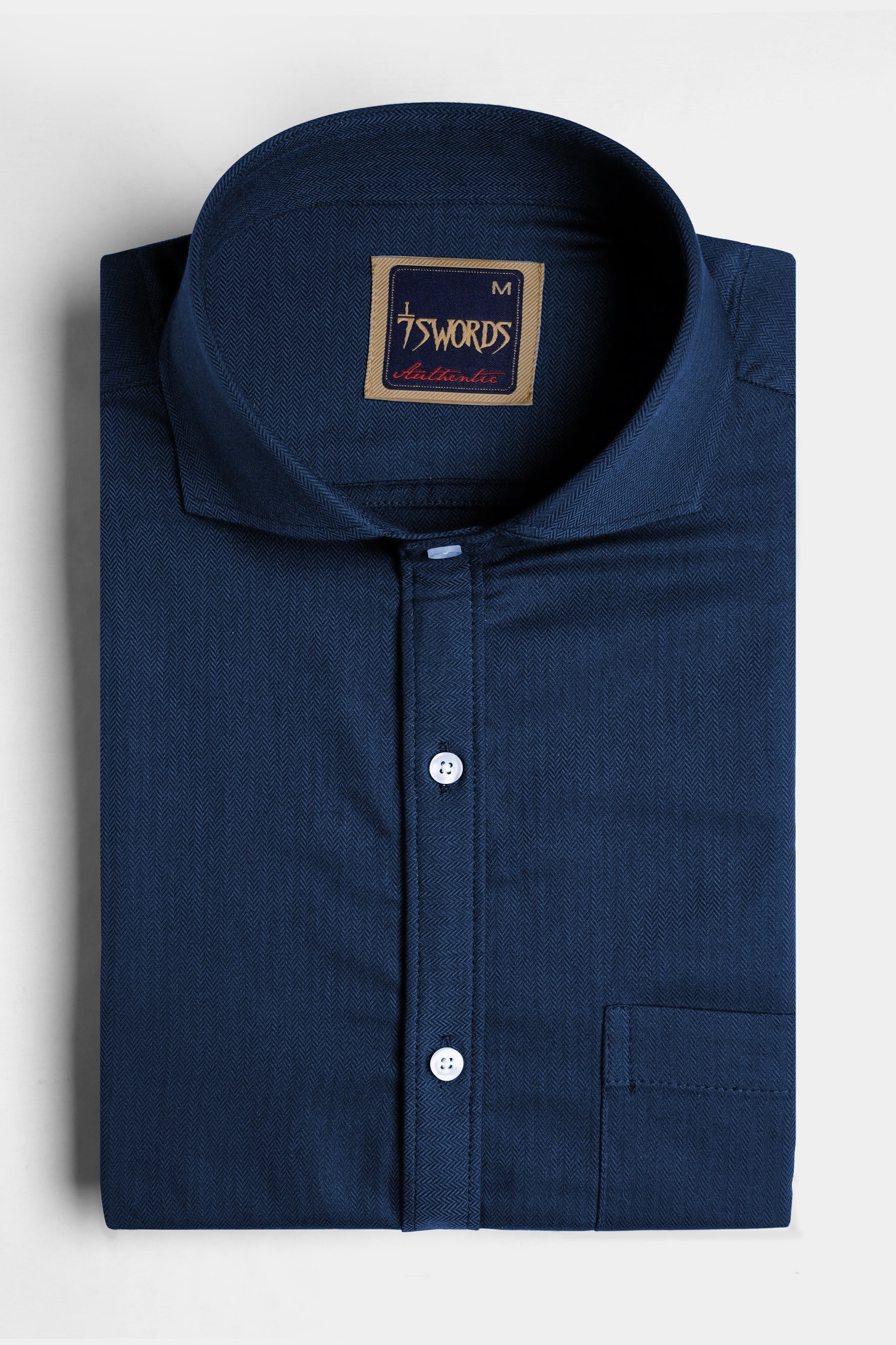 7swords-Gable Blue Herringbone Pattern Premium Cotton Shirt 7S-129-CA-38, 7S-129-CA-H-38, 7S-129-CA-39, 7S-129-CA-H-39, 7S-129-CA-40, 7S-129-CA-H-40, 7S-129-CA-42, 7S-129-CA-H-42, 7S-129-CA-44, 7S-129-CA-H-44, 7S-129-CA-46, 7S-129-CA-H-46, 7S-129-CA-48, 7S-129-CA-H-48, 7S-129-CA-50, 7S-129-CA-H-50, 7S-129-CA-52, 7S-129-CA-H-52