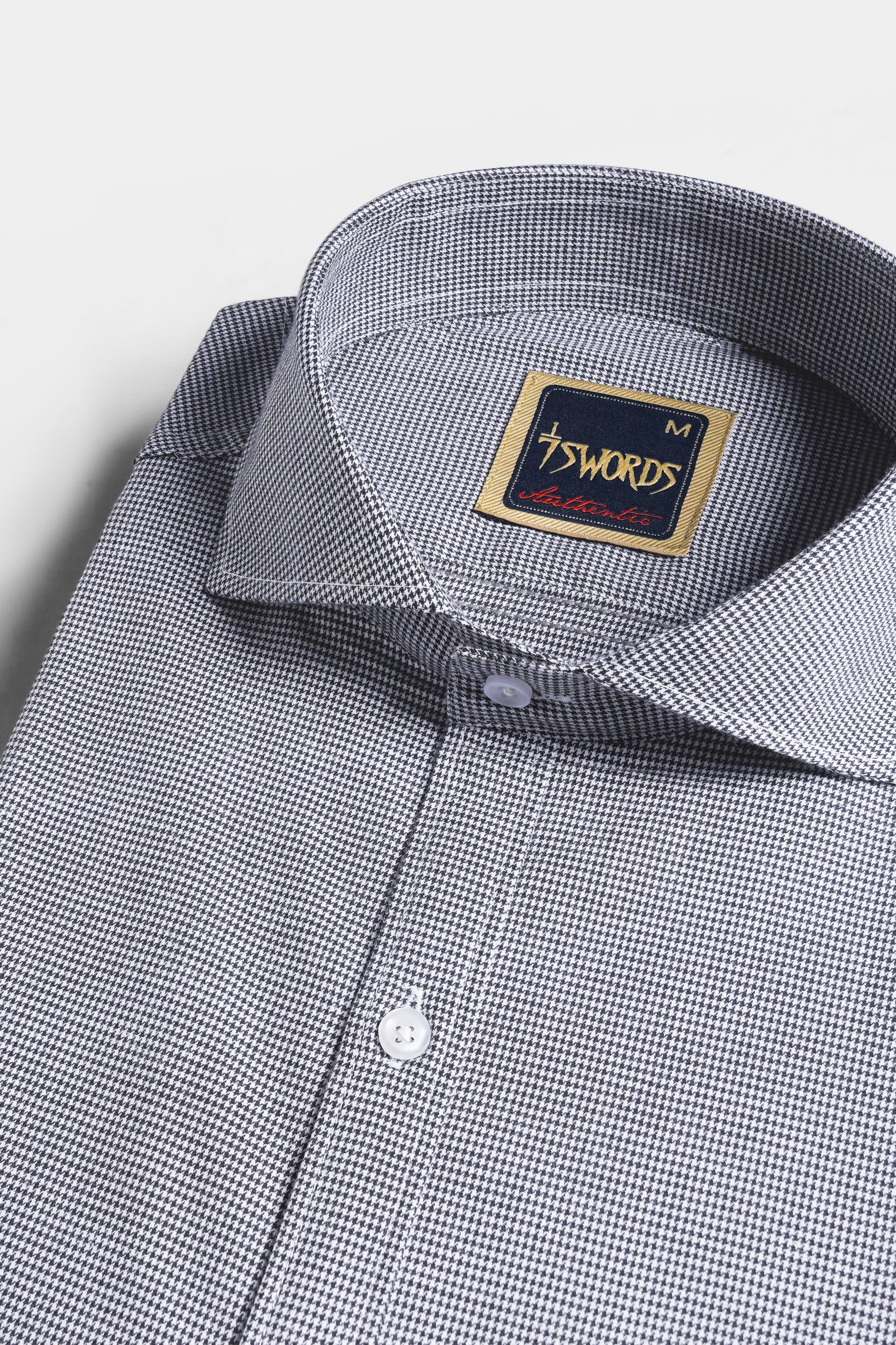 7swords-Mako Gray and Nobel Gray Houndstooth Premium Cotton Shirt 7S-131-CA-38, 7S-131-CA-H-38, 7S-131-CA-39, 7S-131-CA-H-39, 7S-131-CA-40, 7S-131-CA-H-40, 7S-131-CA-42, 7S-131-CA-H-42, 7S-131-CA-44, 7S-131-CA-H-44, 7S-131-CA-46, 7S-131-CA-H-46, 7S-131-CA-48, 7S-131-CA-H-48, 7S-131-CA-50, 7S-131-CA-H-50, 7S-131-CA-52, 7S-131-CA-H-52