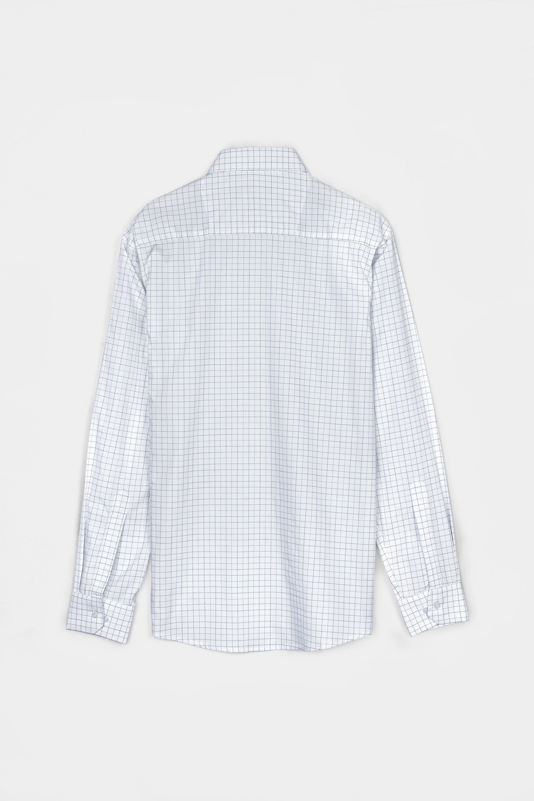 7swords-Bright White with Camelot Maroon and Mantique Blue Checkered Premium Cotton Shirt 7S-140-38, 7S-140-39, 7S-140-40, 7S-140-42
