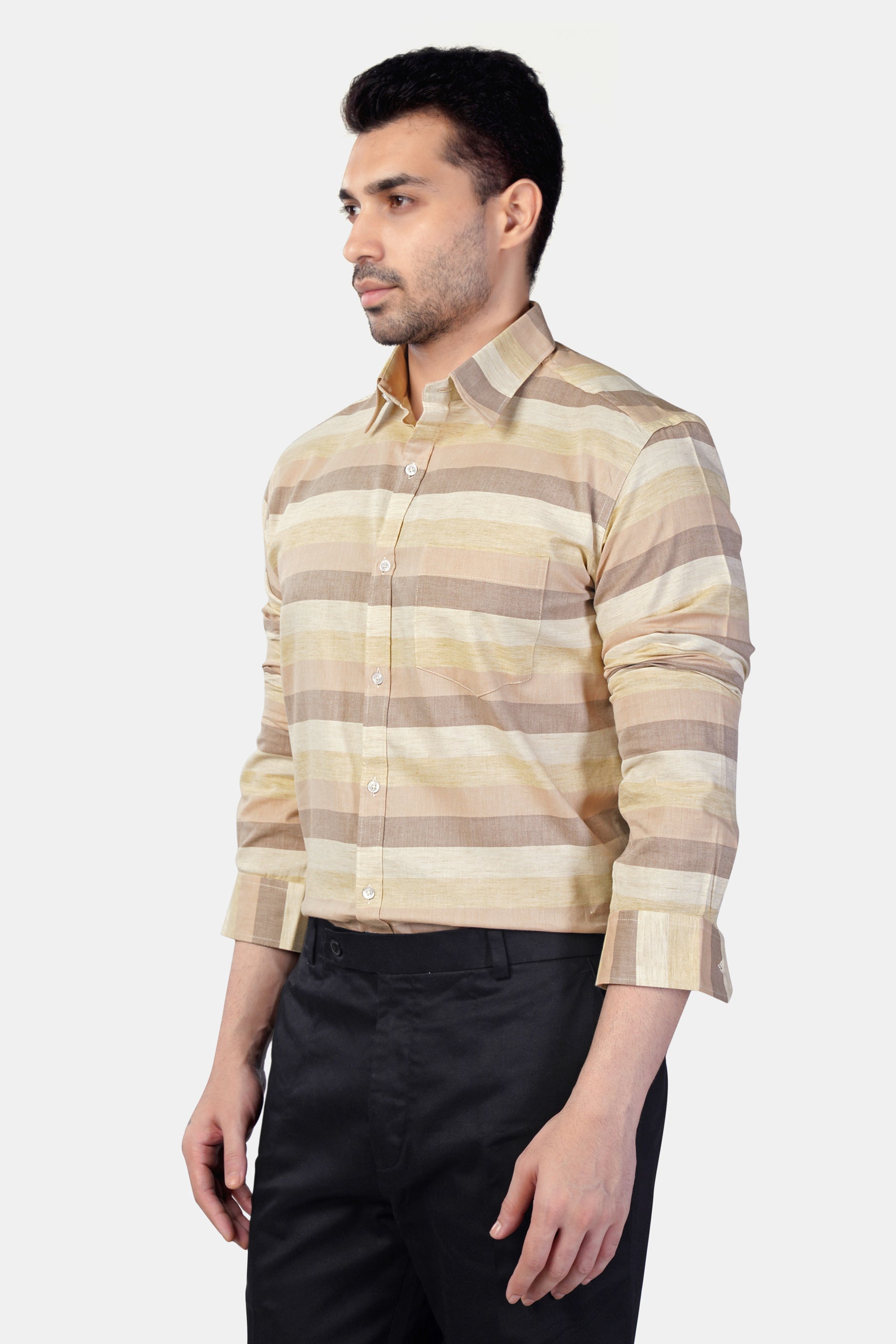 7swords-Rodeo Brown and Sorrel Brown Multicolour Premium Cotton Shirt 7S-174-38, 7S-174-39, 7S-174-40, 7S-174-42
