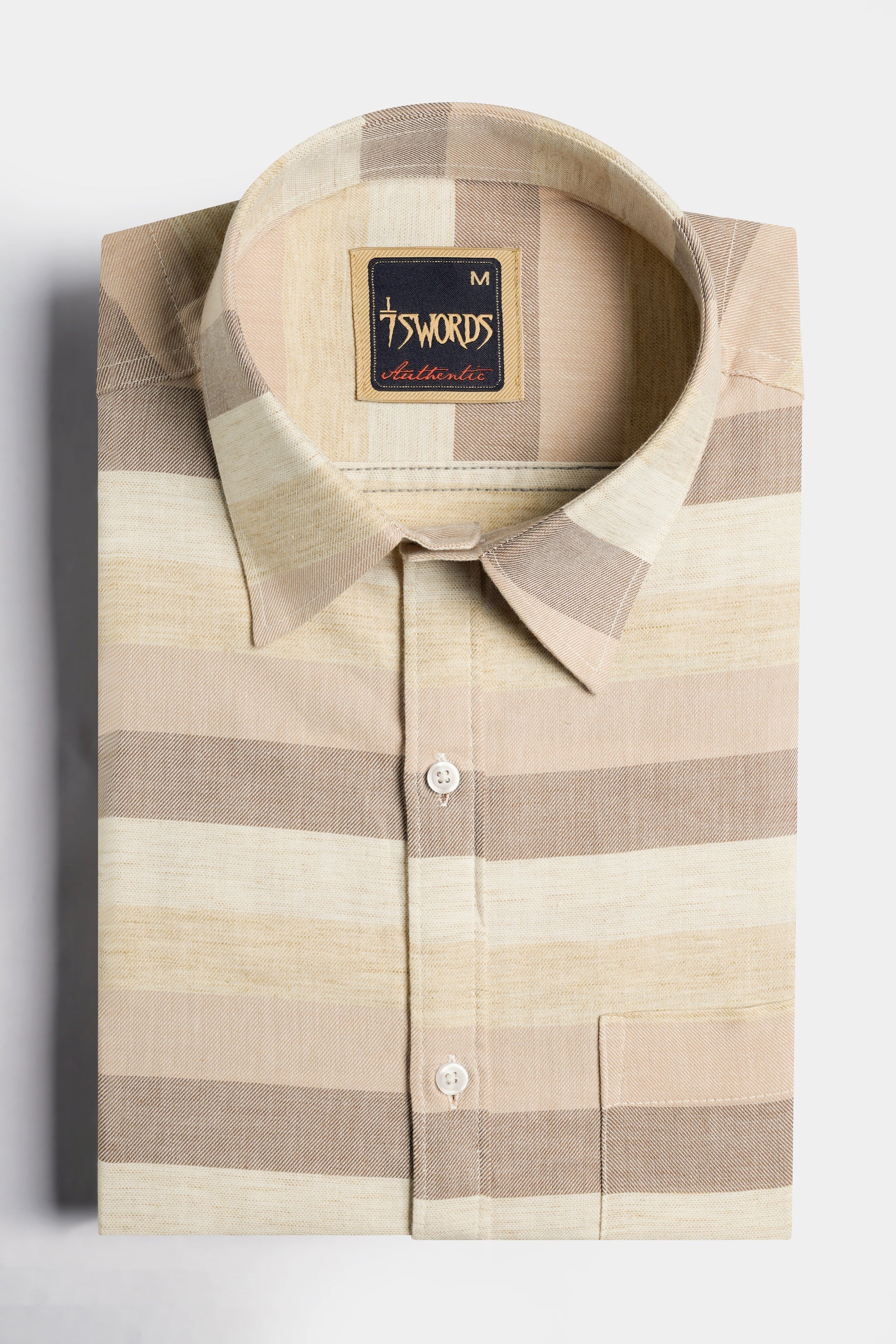 7swords-Rodeo Brown and Sorrel Brown Multicolour Premium Cotton Shirt 7S-174-38, 7S-174-39, 7S-174-40, 7S-174-42