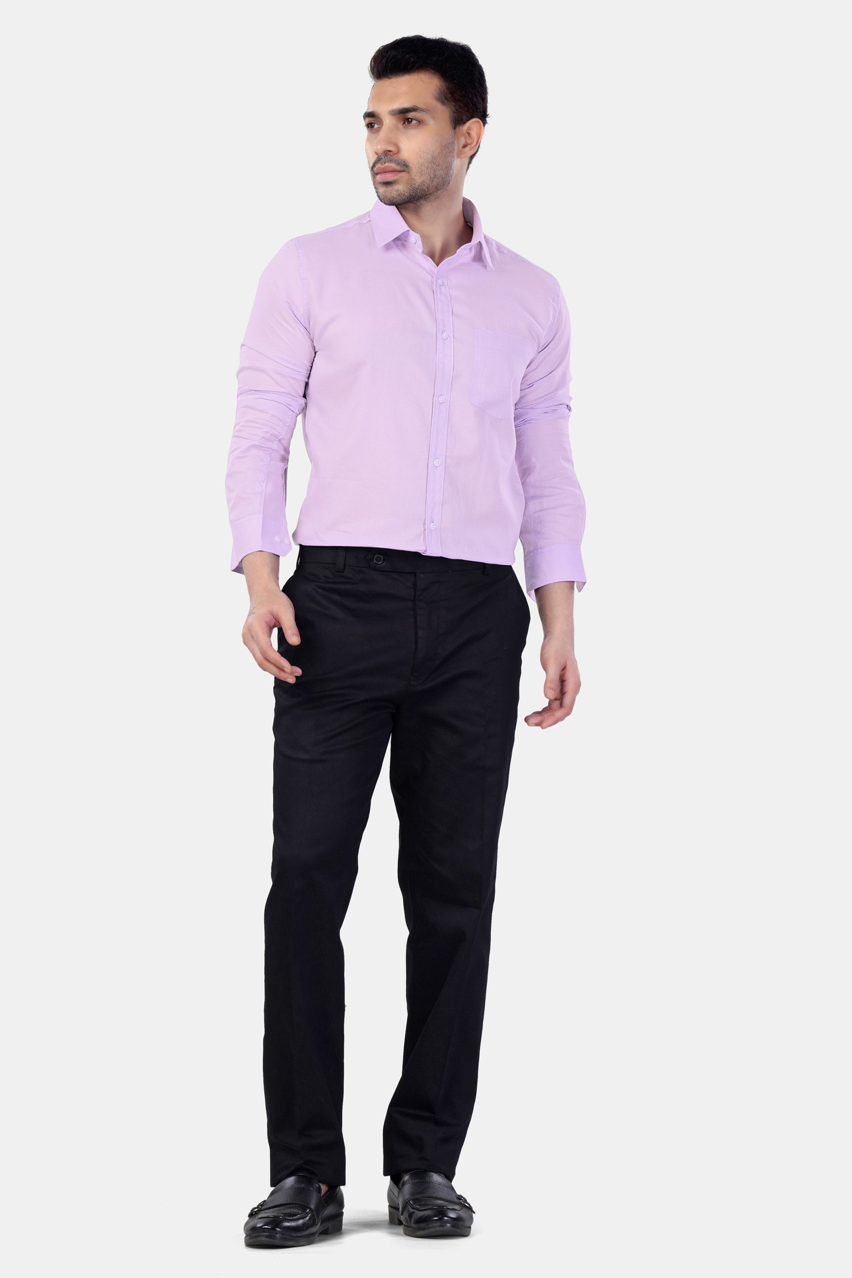 7swords-Twilight Lavender Premium Cotton Shirt 7S-178-38, 7S-178-39, 7S-178-40, 7S-178-42