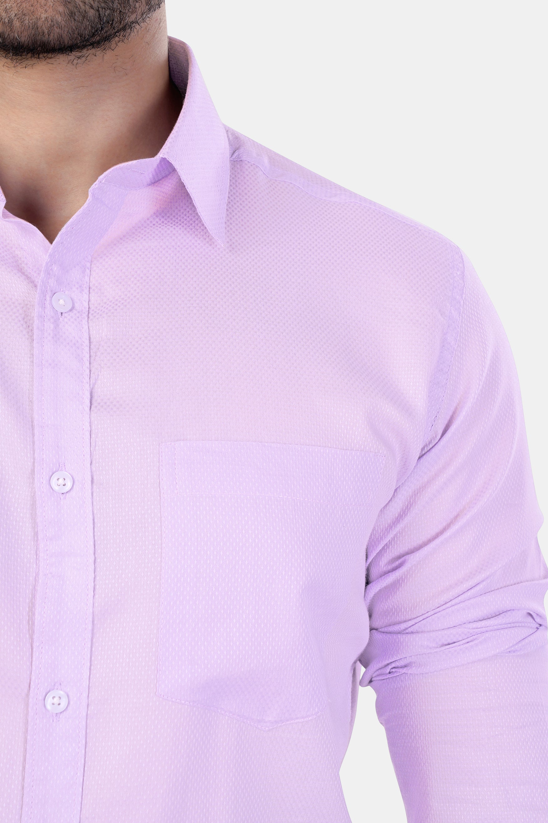 7swords-Twilight Lavender Premium Cotton Shirt 7S-178-38, 7S-178-39, 7S-178-40, 7S-178-42