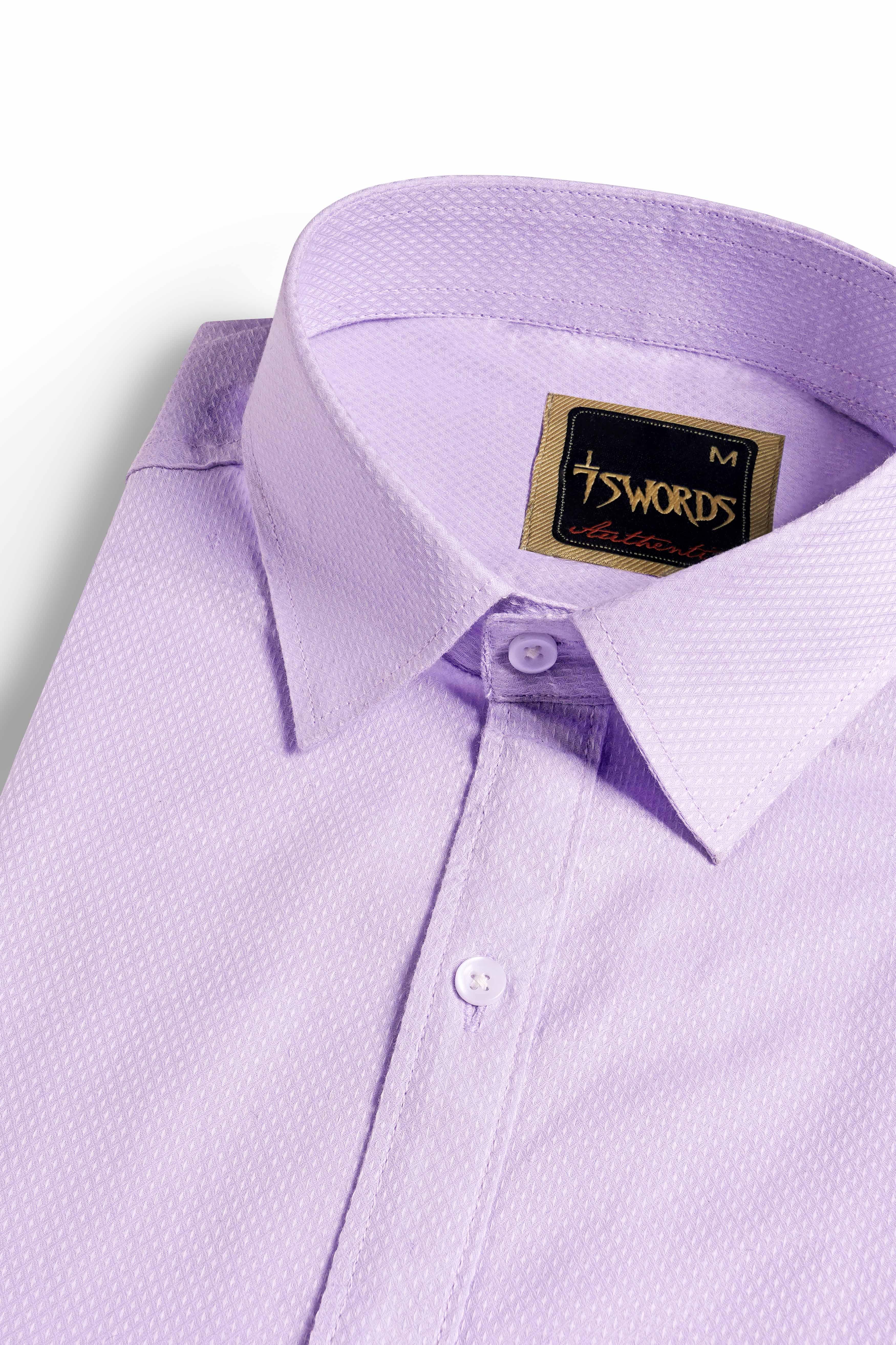 7swords-Twilight Lavender Premium Cotton Shirt 7S-178-38, 7S-178-39, 7S-178-40, 7S-178-42