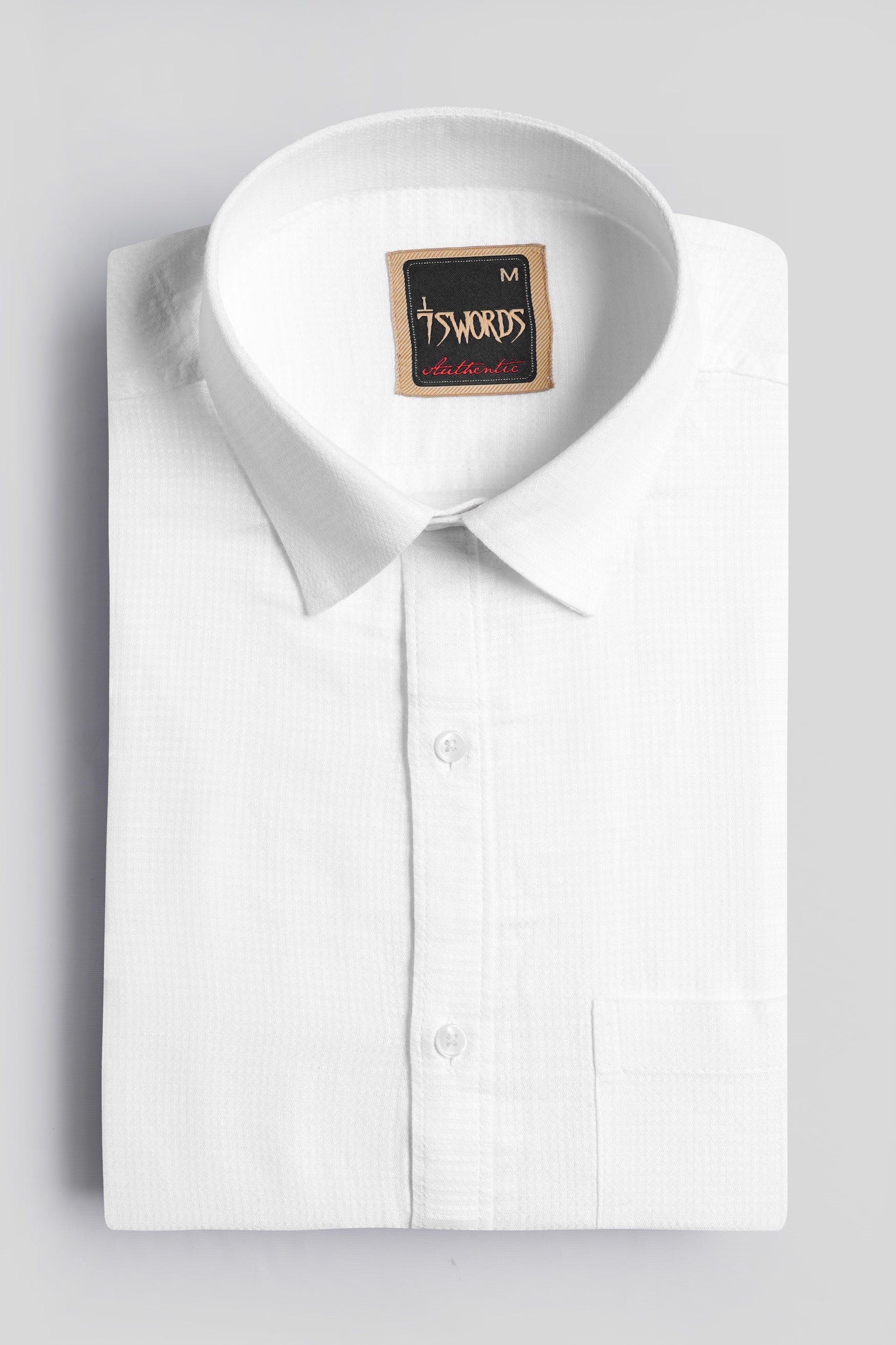 7swords-Bright White Premium Cotton Shirt 7S-183-38, 7S-183-39, 7S-183-40, 7S-183-42